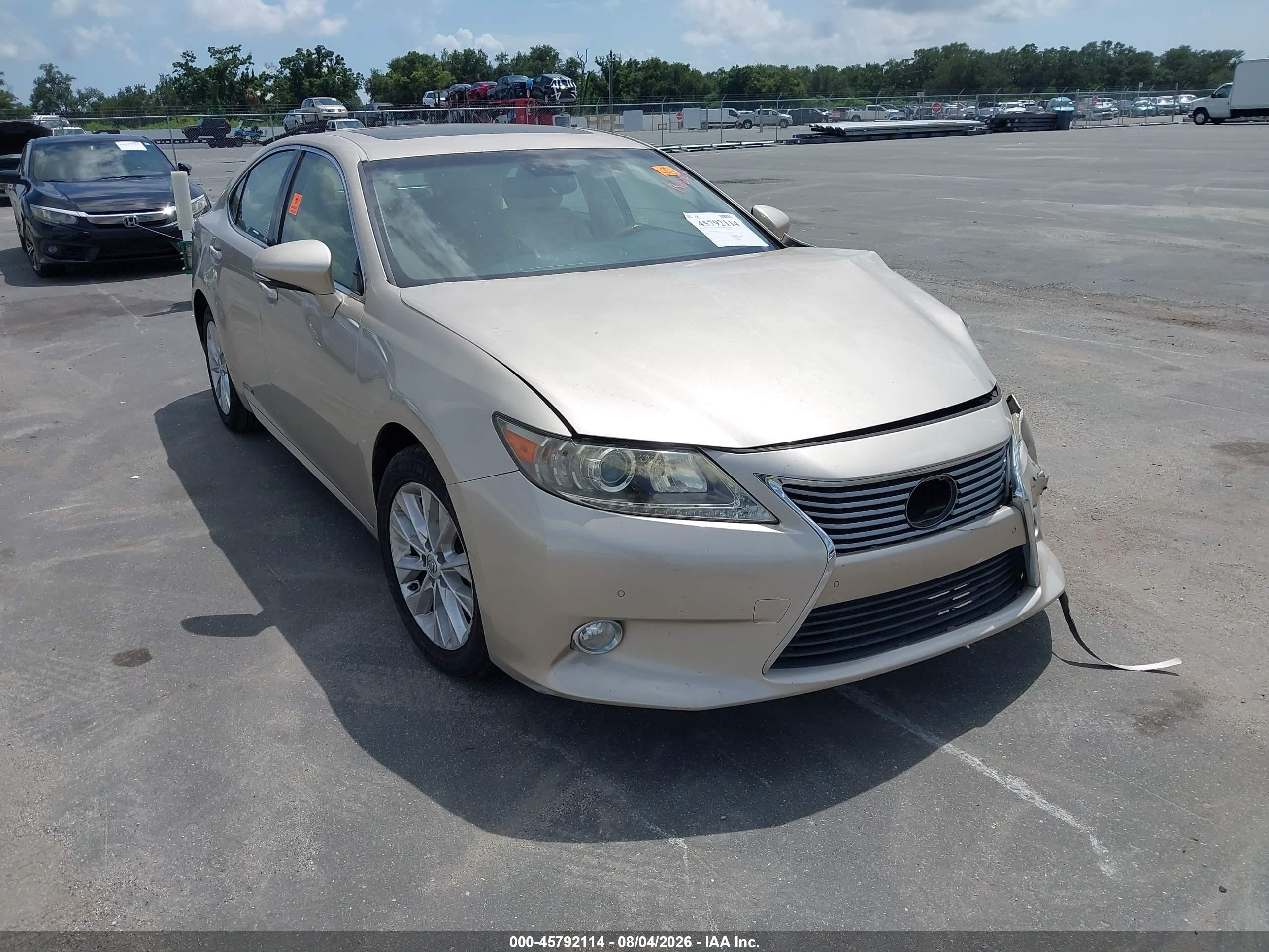 2013 Lexus ES 300h, VIN JTHBW1GGXD2038358 — Biohazard / chemical