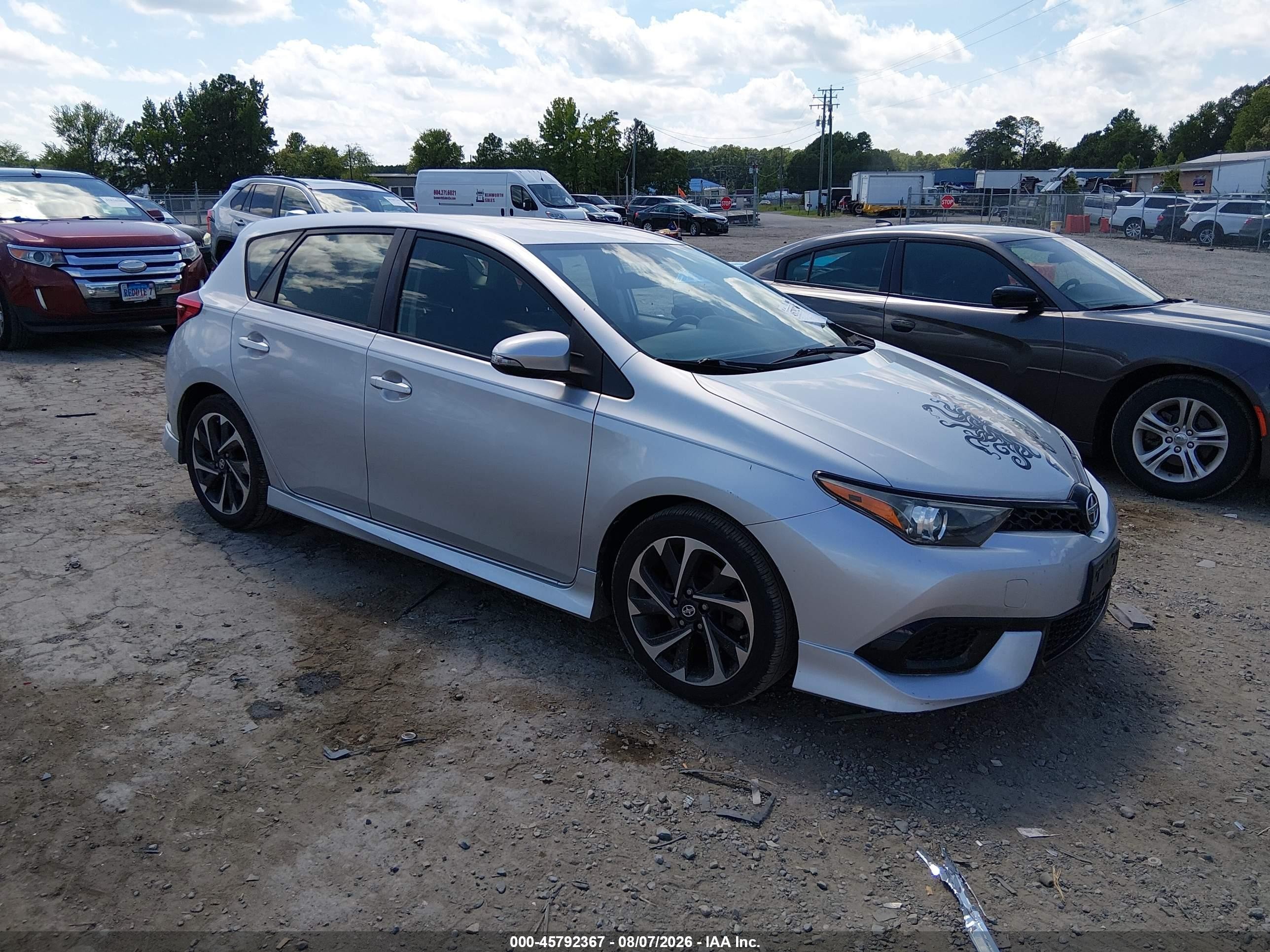 2016 Scion iM, VIN JTNKARJE4GJ517354 — Rear end