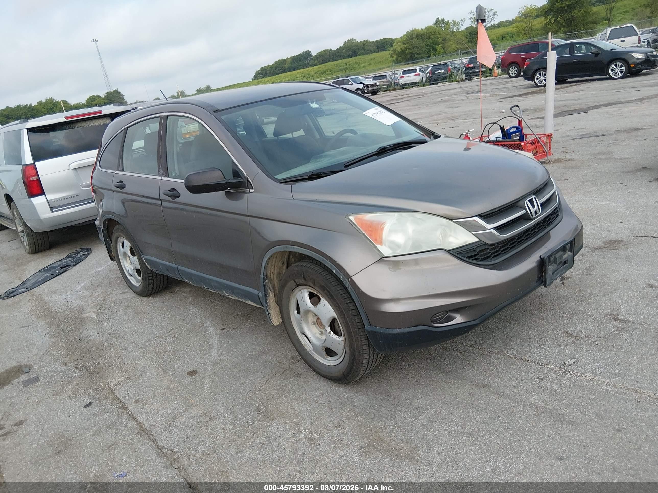 2010 Honda CR-V LX, VIN 5J6RE4H3XAL017042 — Hail