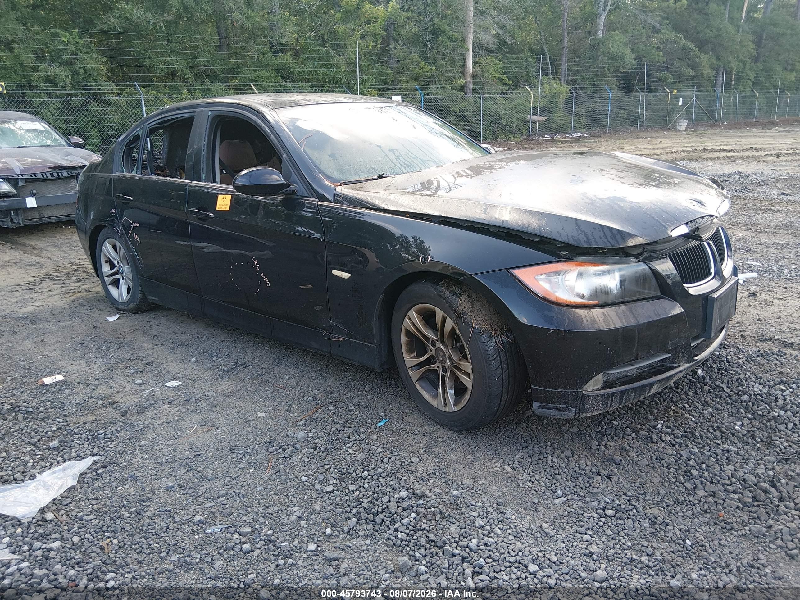 2008 BMW 3 Series 328i, VIN WBAVA37518NL52408 — Burn