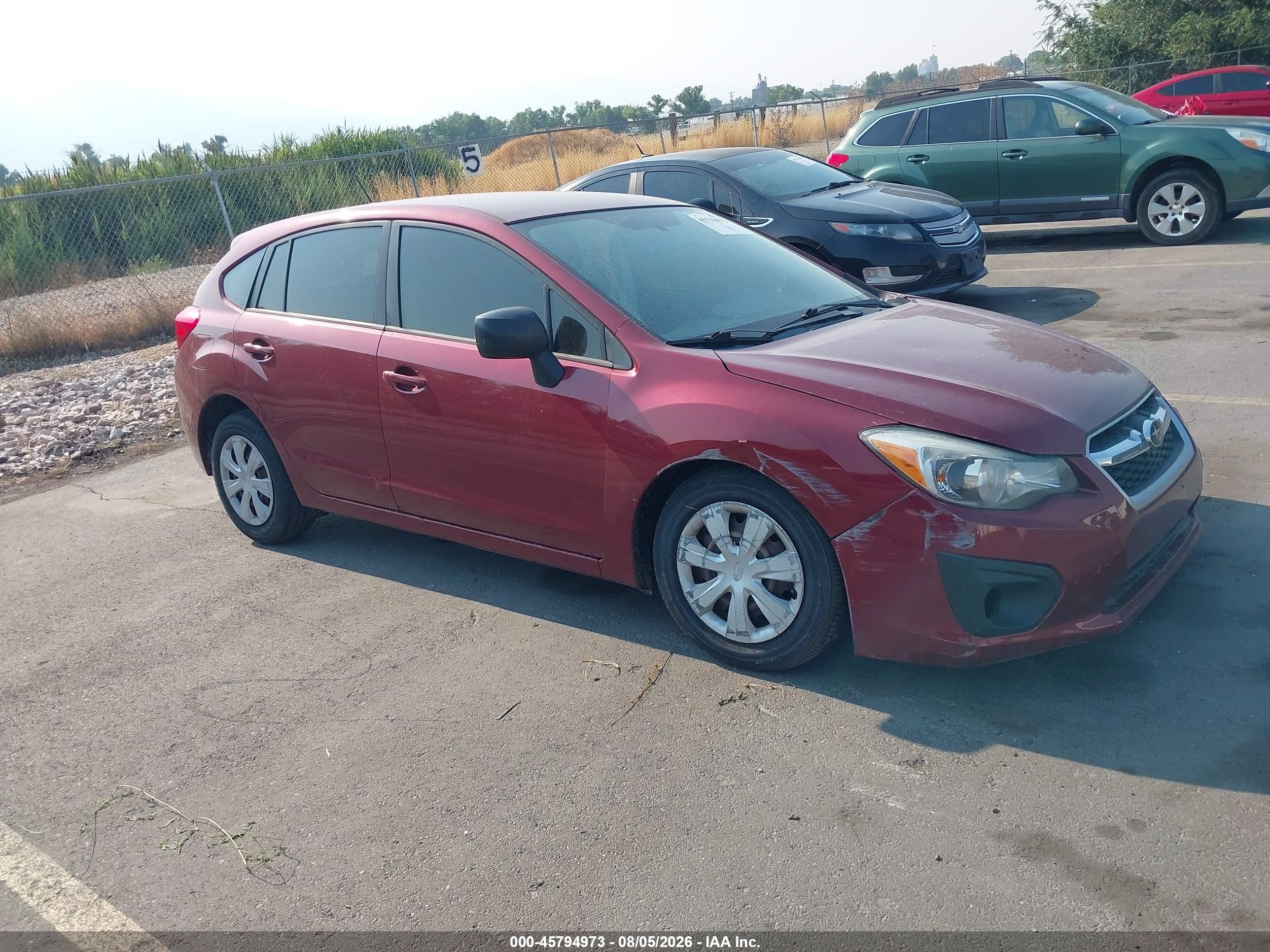 2013 Subaru Impreza 2.0i, VIN JF1GPAA68D2878276 — Normal wear