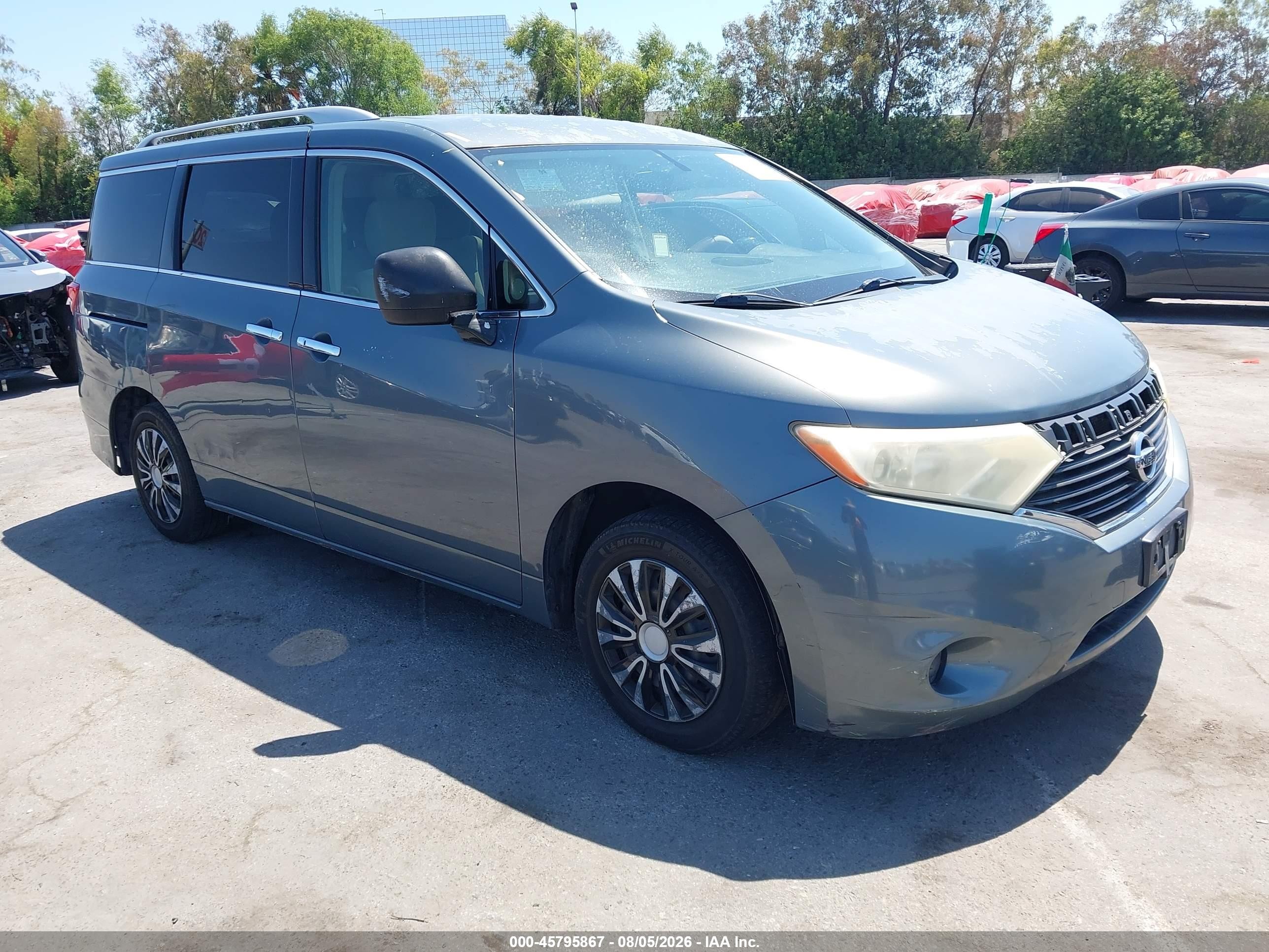 2012 Nissan Quest SV, VIN JN8AE2KPXC9041249 — Rear end