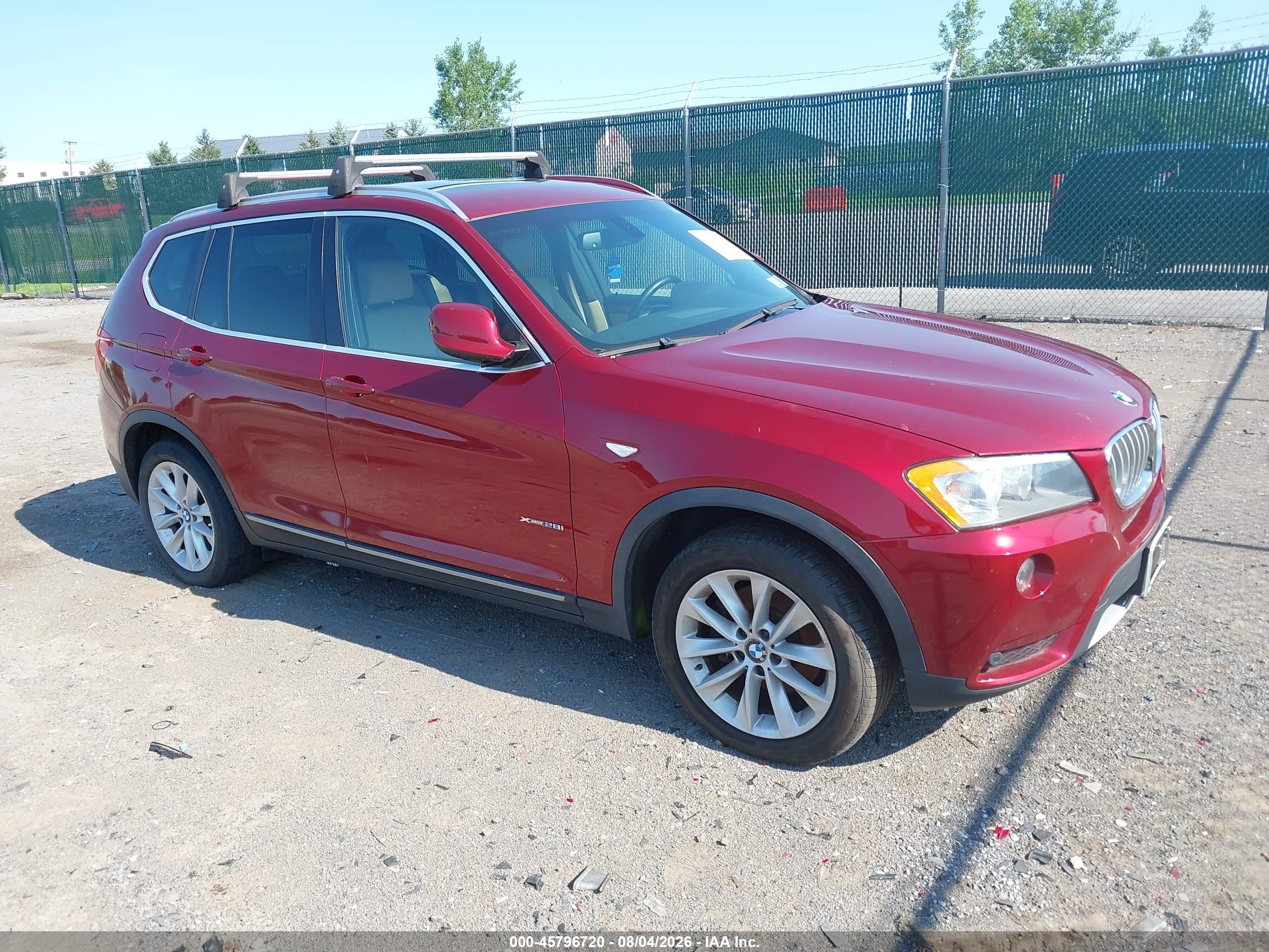 2012 BMW X3 28i, VIN 5UXWX5C57CL725106 — Обычный износ