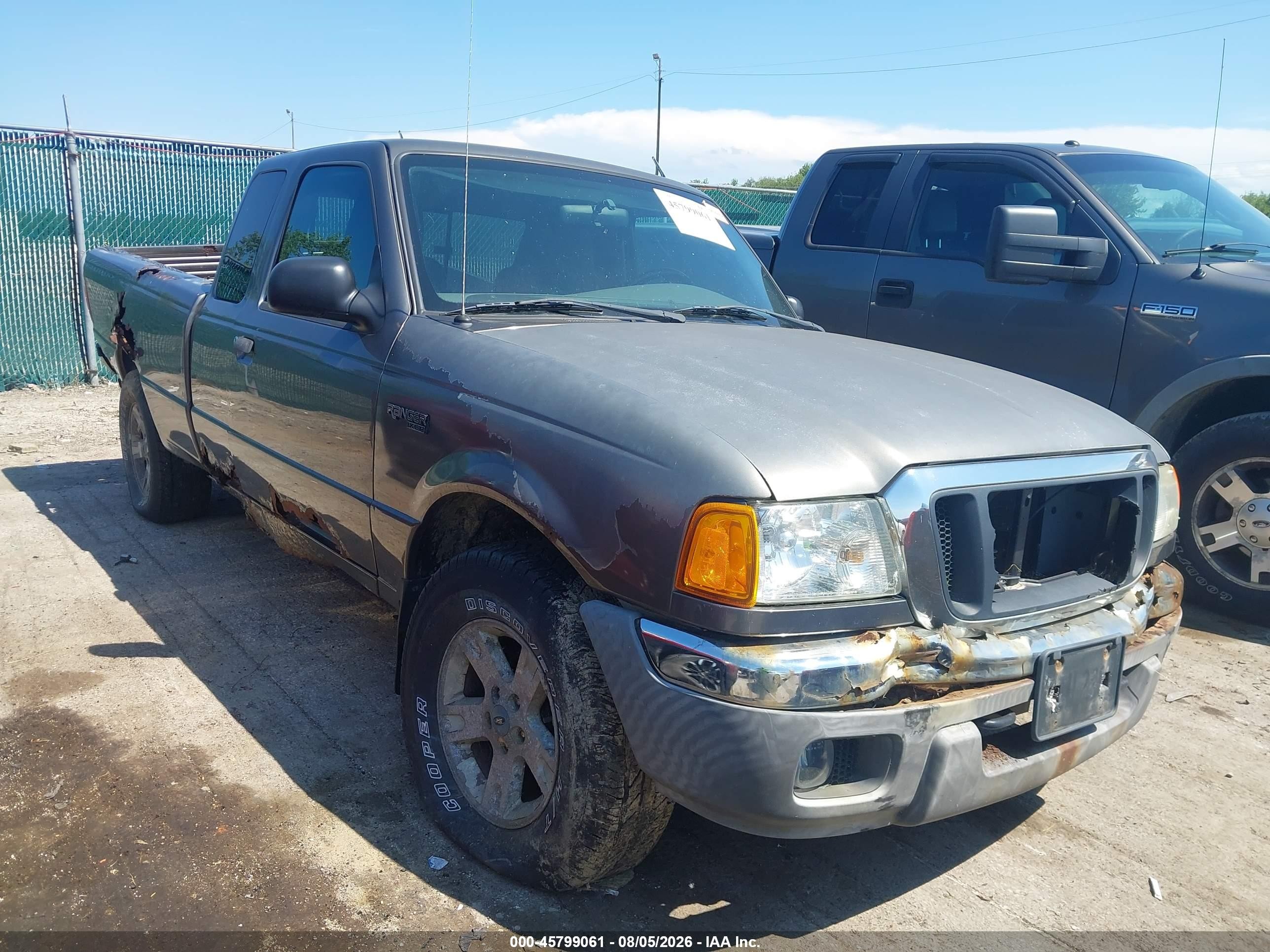 2004 Ford Ranger XL Fleet, VIN 1FTZR45E74PB45431 — Повреждение рамы