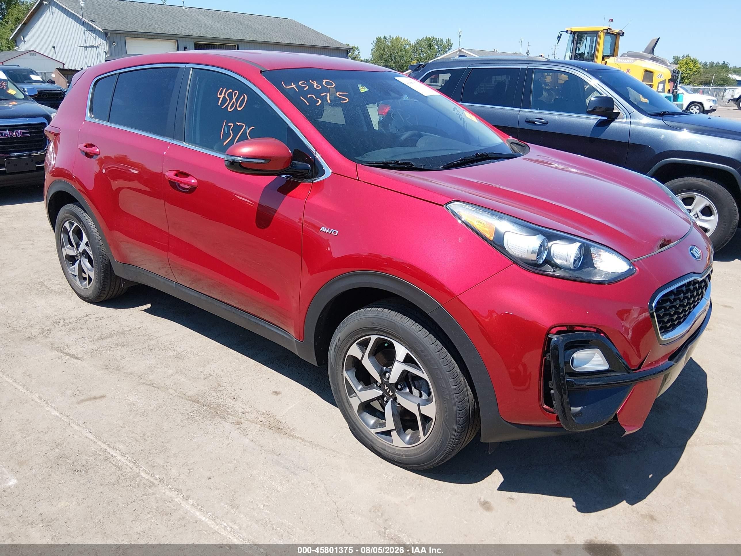 2021 Kia Sportage LX, VIN KNDPMCAC2M7882282 — Front end