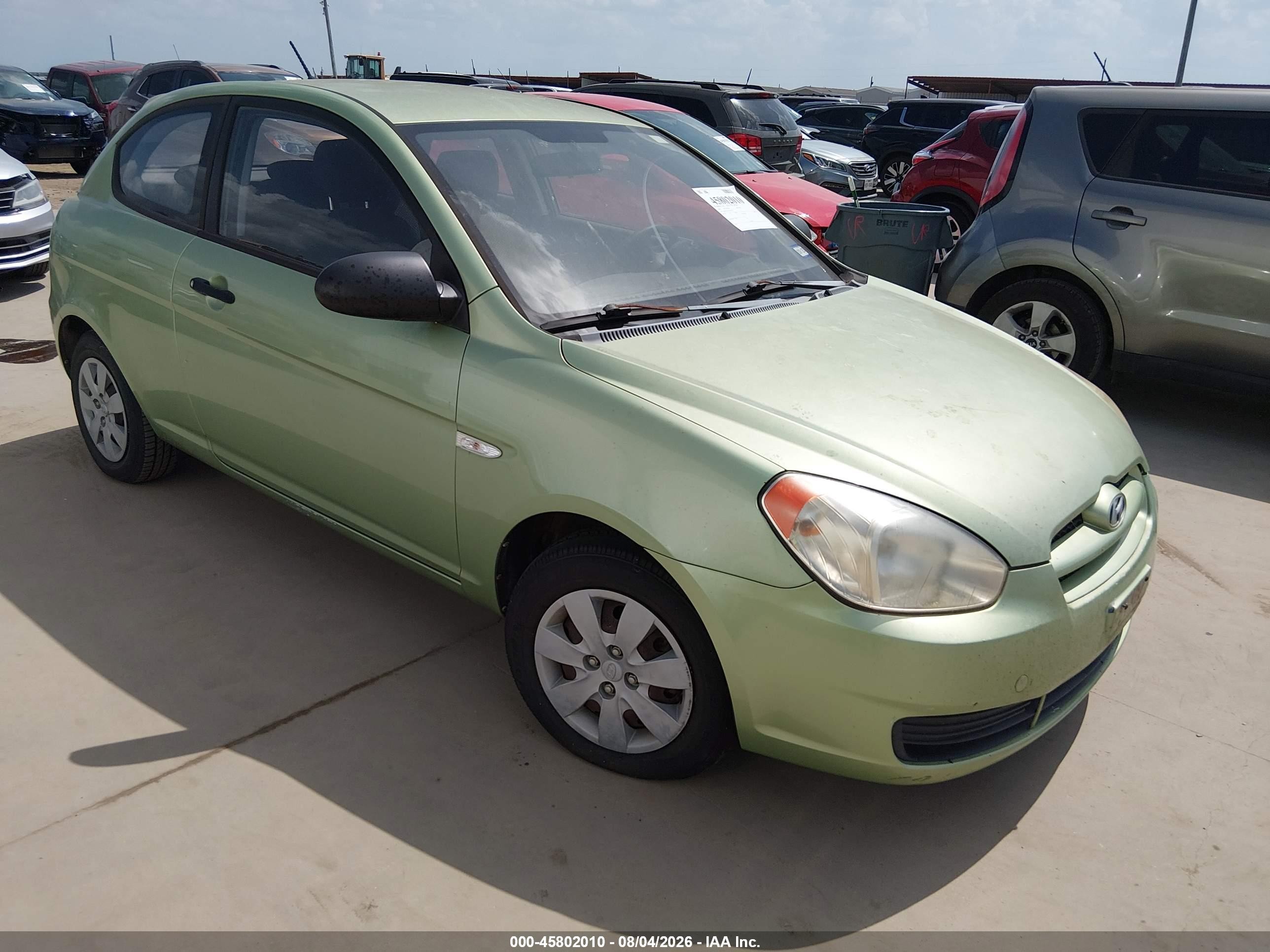 2008 Hyundai Accent GS, VIN KMHCM36CX8U073297 — Normal wear