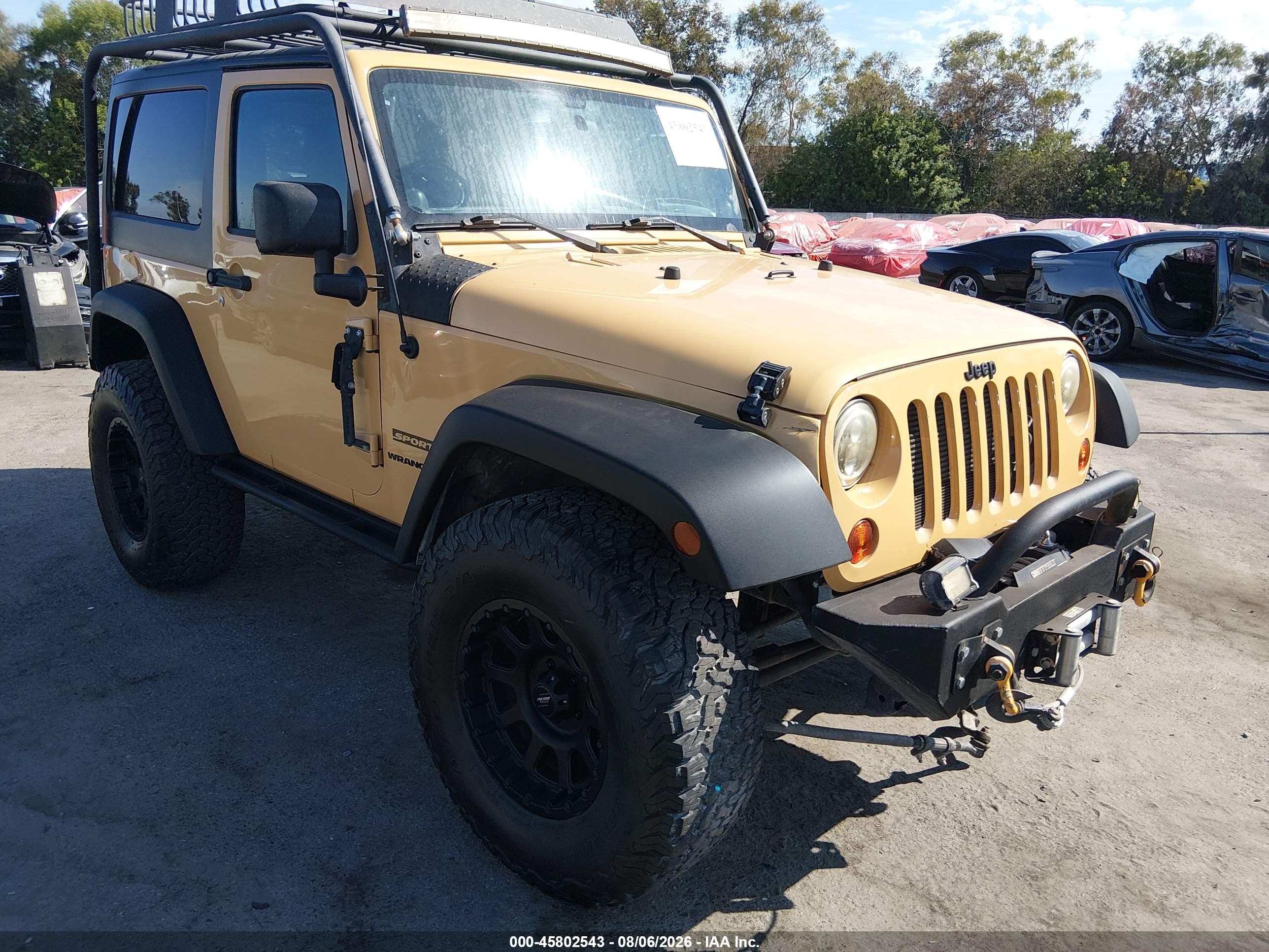 2013 Jeep Wrangler Sport, VIN 1C4AJWAGXDL686939 — Undercarriage