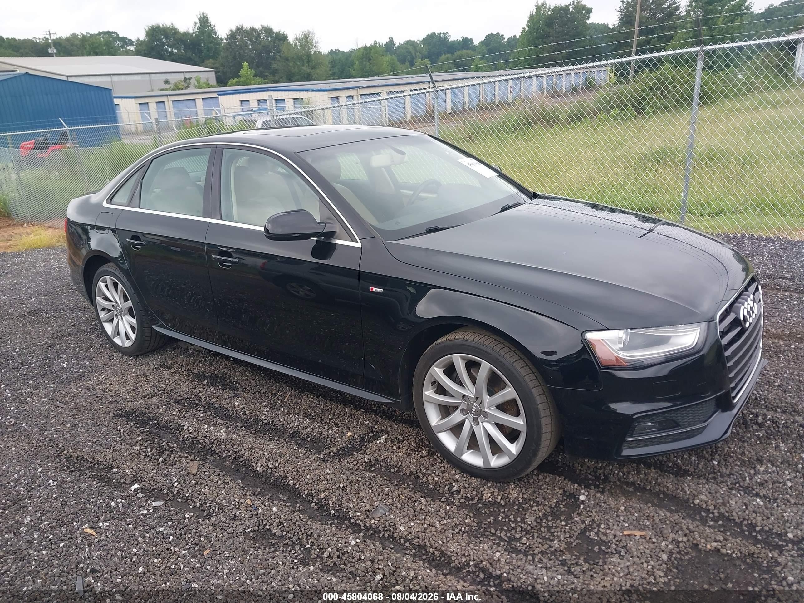 2014 Audi A4 Premium, VIN WAUAFAFLXEN040474 — Rear end