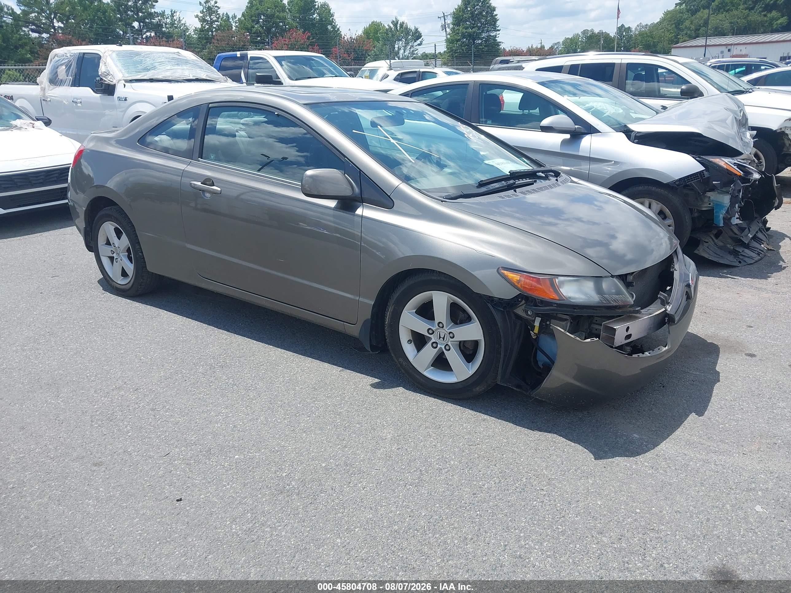 2008 Honda Civic EX, VIN 2HGFG128X8H539555 — Front end