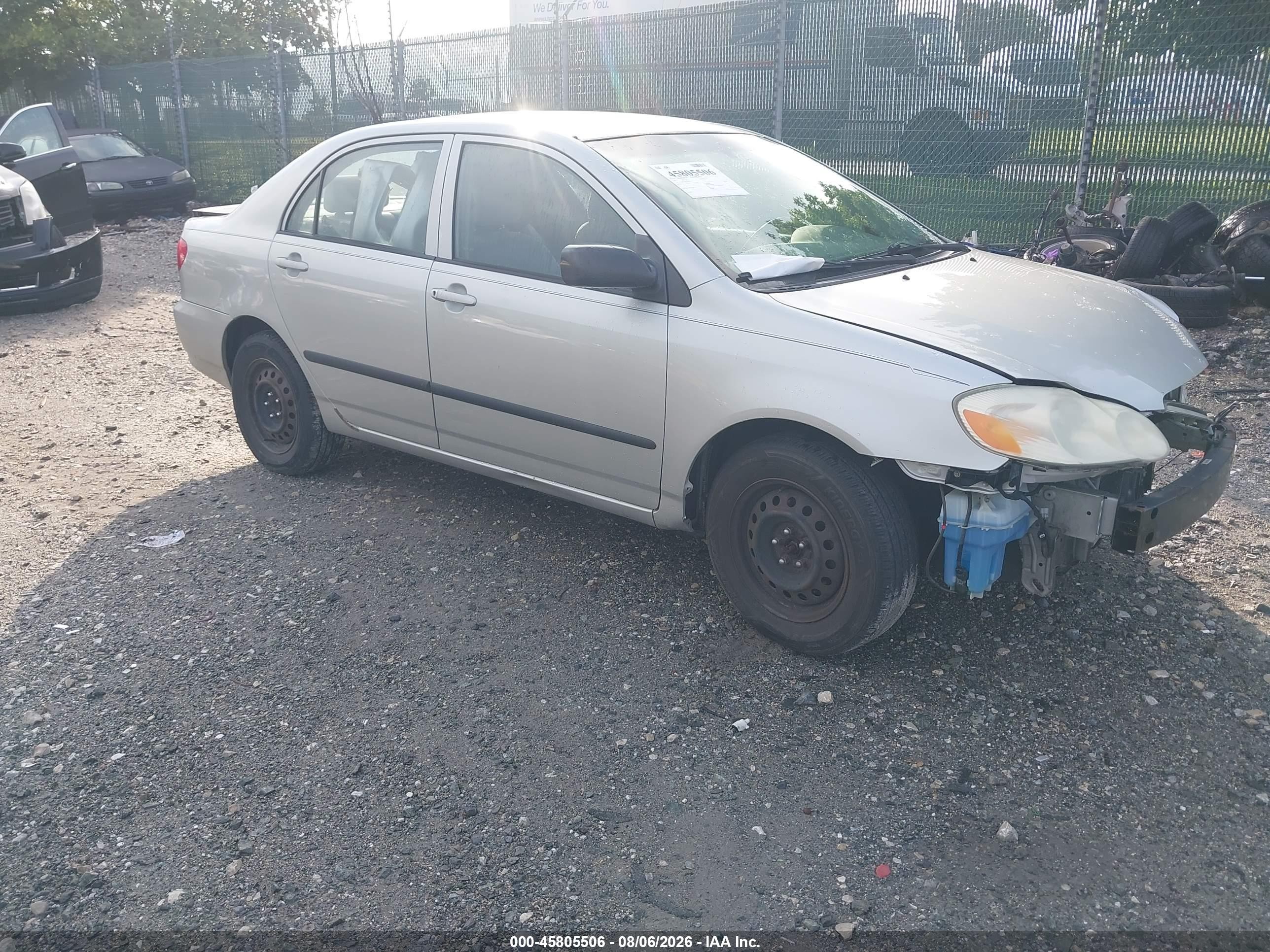 2003 Toyota Corolla CE, VIN 2T1BR32E43C024322 — Front end