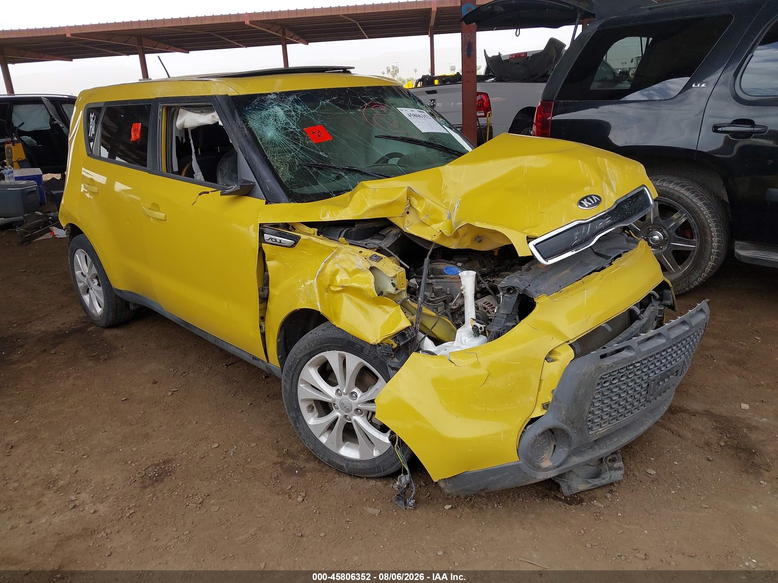 2014 Kia Soul +, VIN KNDJP3A5XE7080658 — Rollover