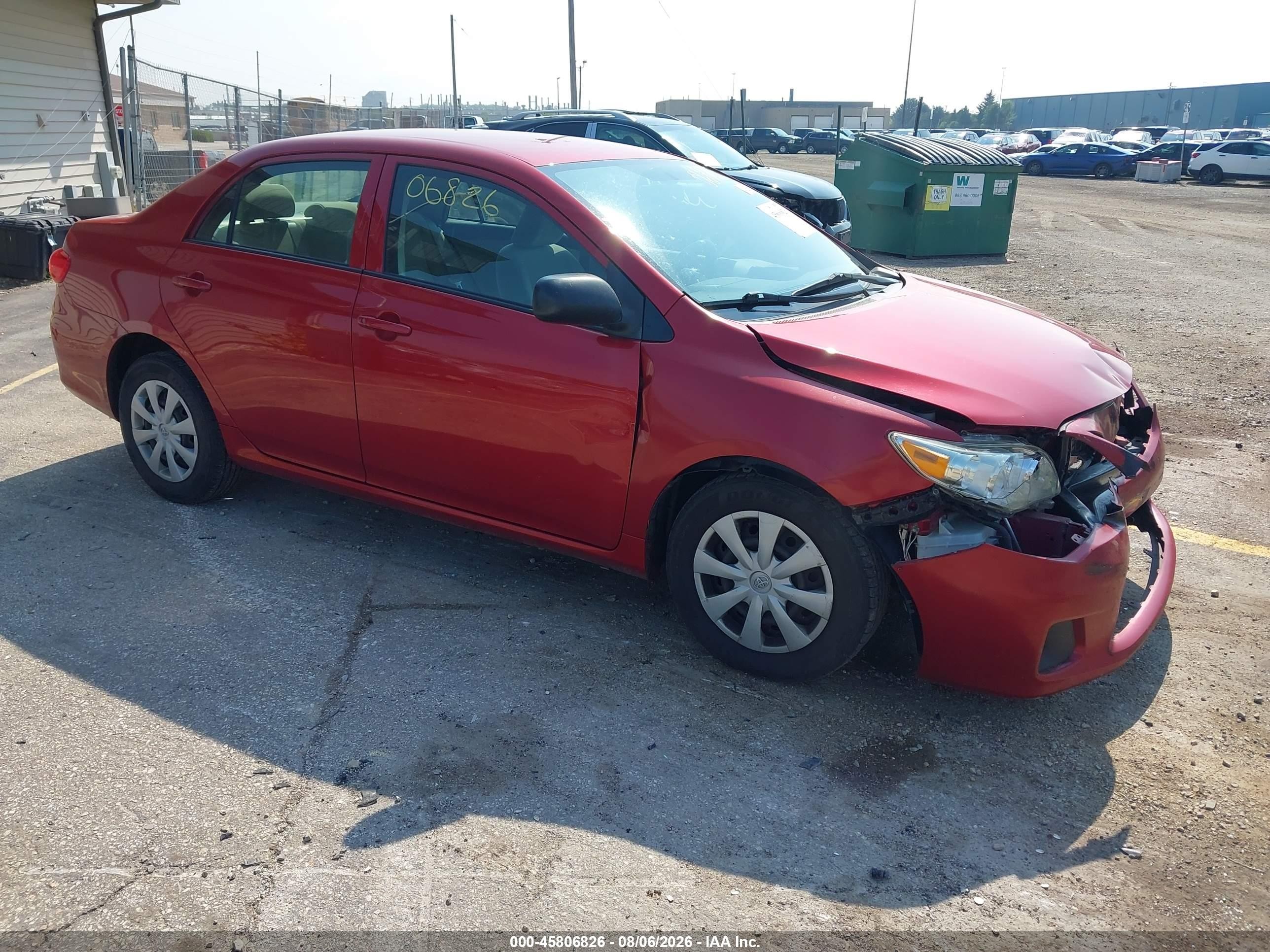 2011 Toyota Corolla LE, VIN JTDBU4EEXB9144422 — Front end