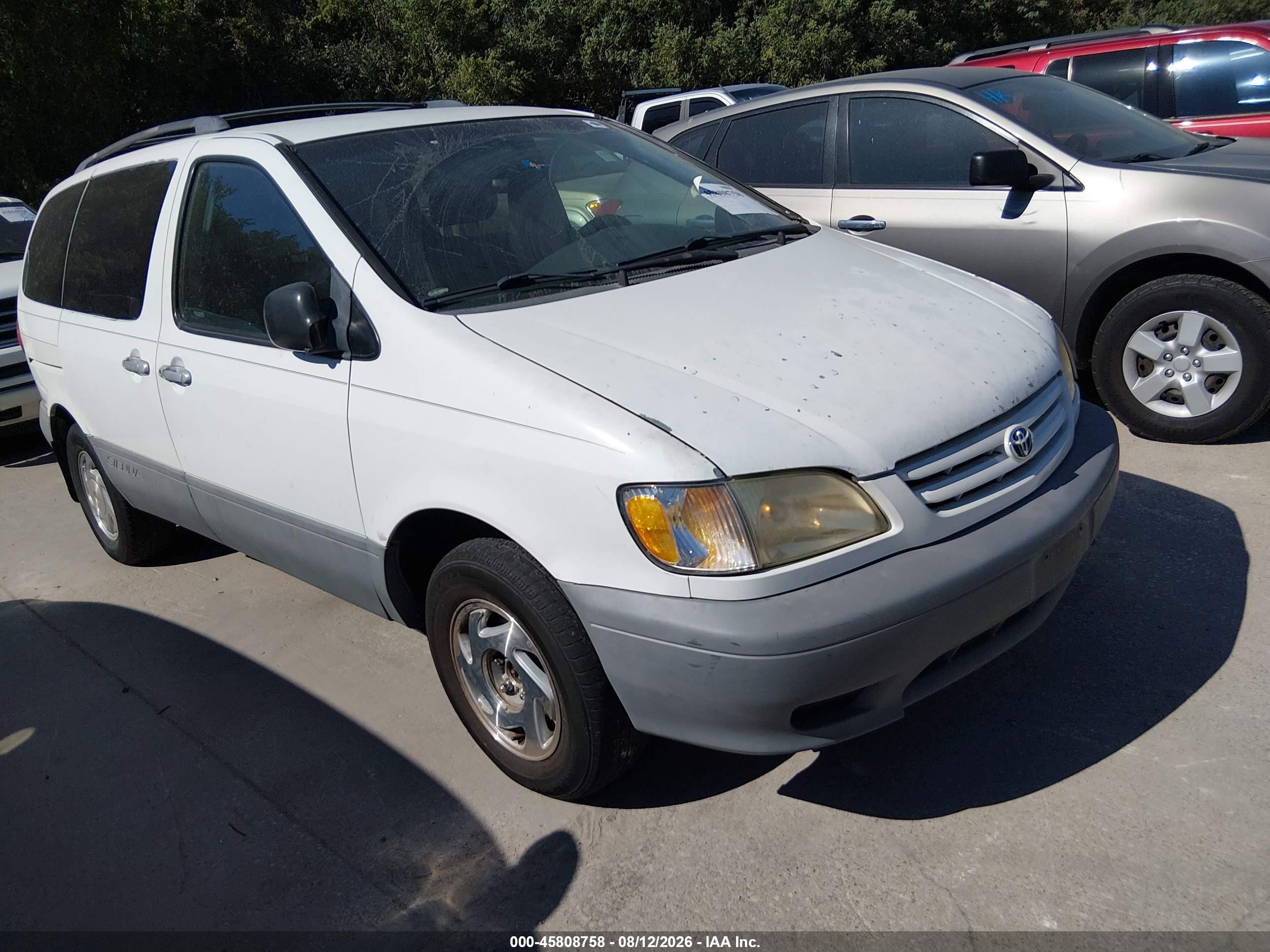 2001 Toyota Sienna LE, VIN 4T3ZF13C21U379761 — Обычный износ