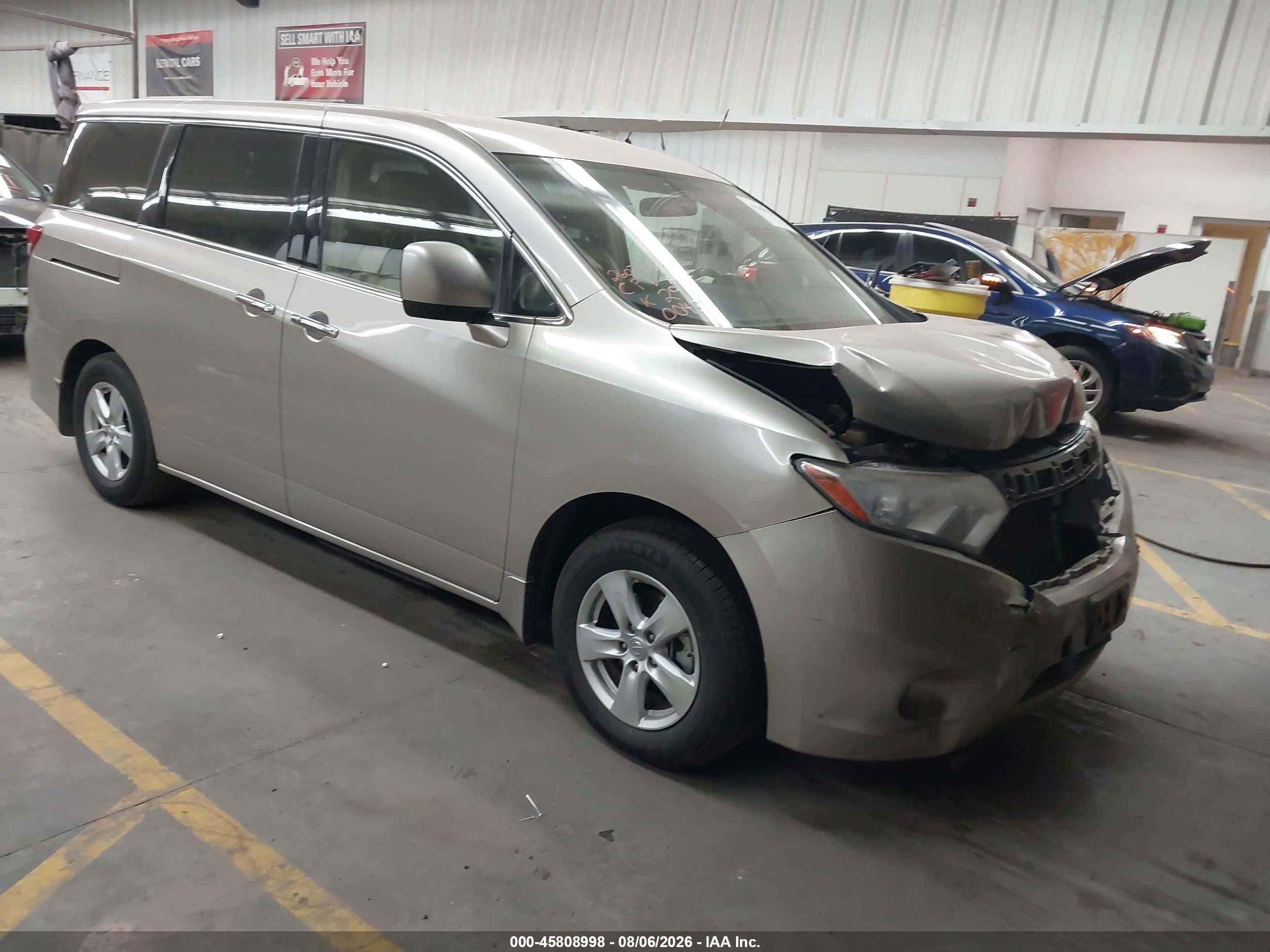 2013 Nissan Quest S, VIN JN8AE2KP6D9060043 — Front end