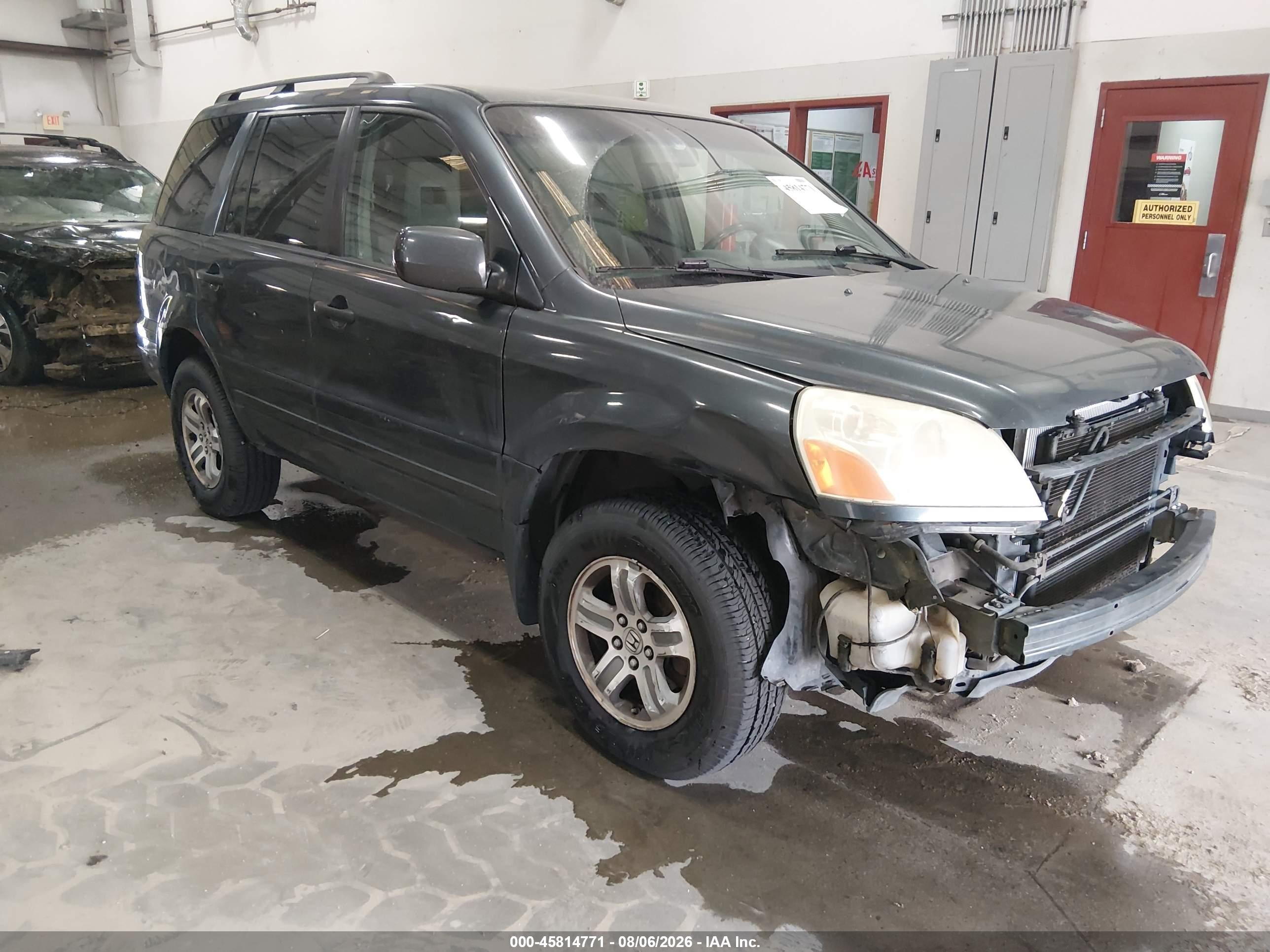 2005 Honda Pilot EX, VIN 2HKYF18485H513523 — Перед