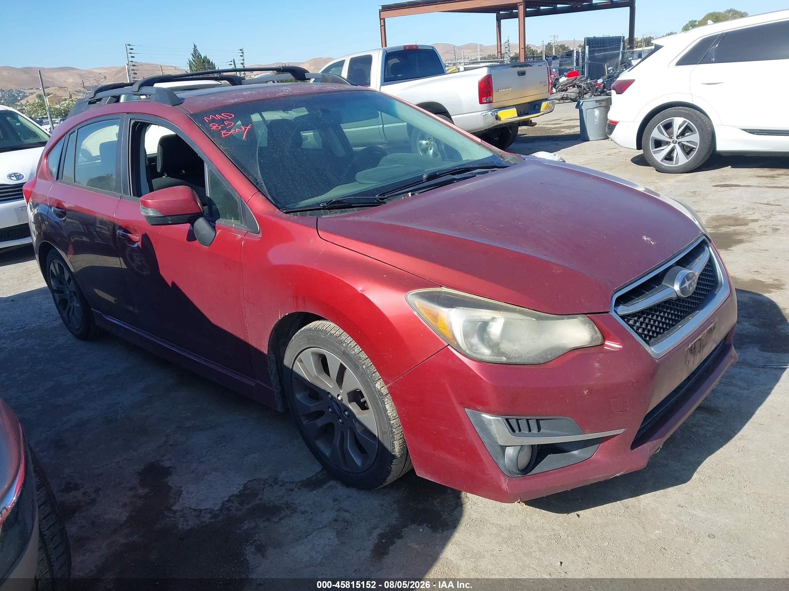 2015 Subaru Impreza Special Sports Premium, VIN JF1GPAU6XF8252868 — Normal wear