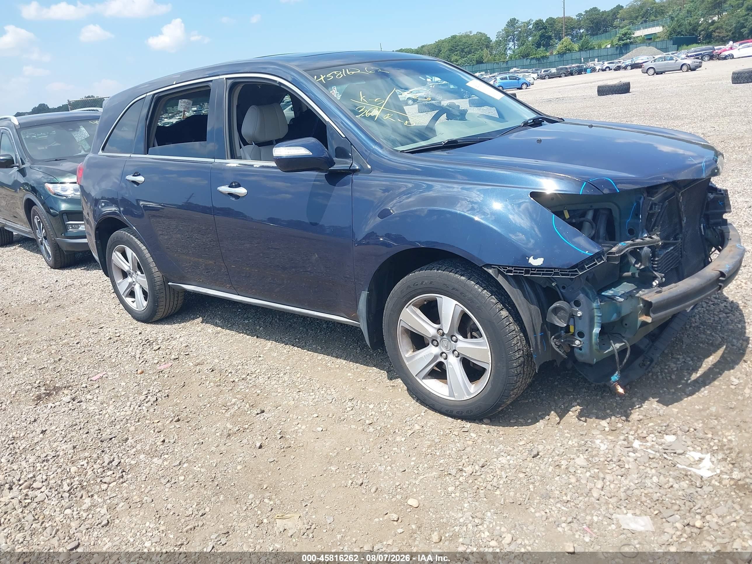 2012 Acura MDX Technology, VIN 2HNYD2H35CH502580 — Front end