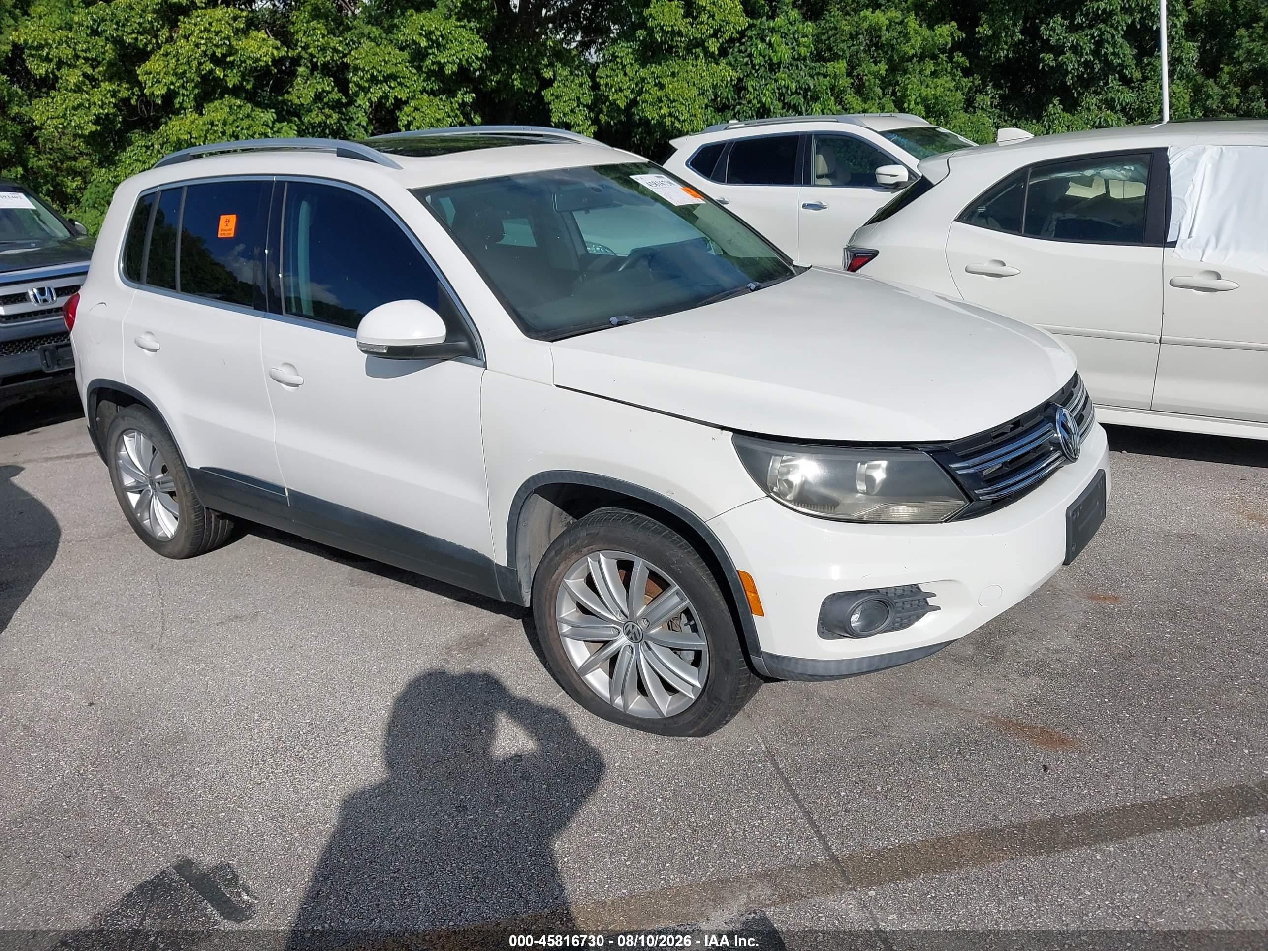 2012 Volkswagen Tiguan S, VIN WVGAV7AX9CW532872 — Biohazard / chemical