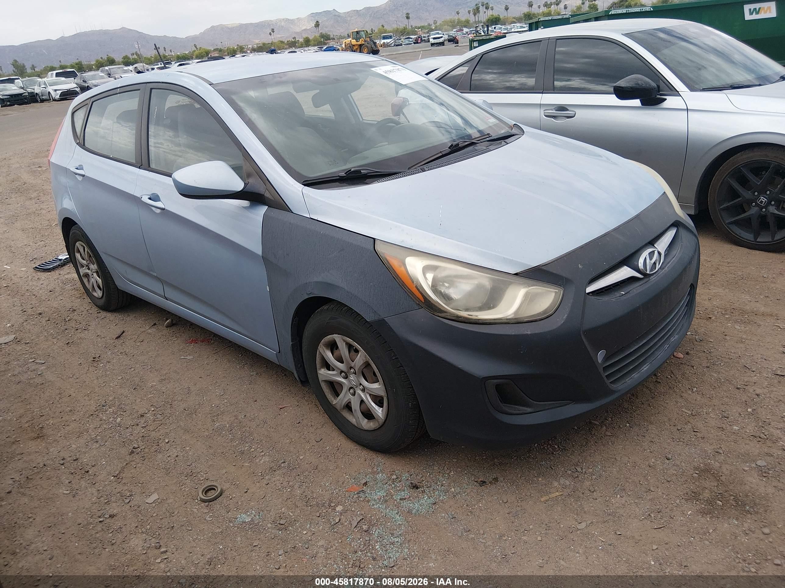 2012 Hyundai Accent GS, VIN KMHCT5AE5CU030373 — Normal wear