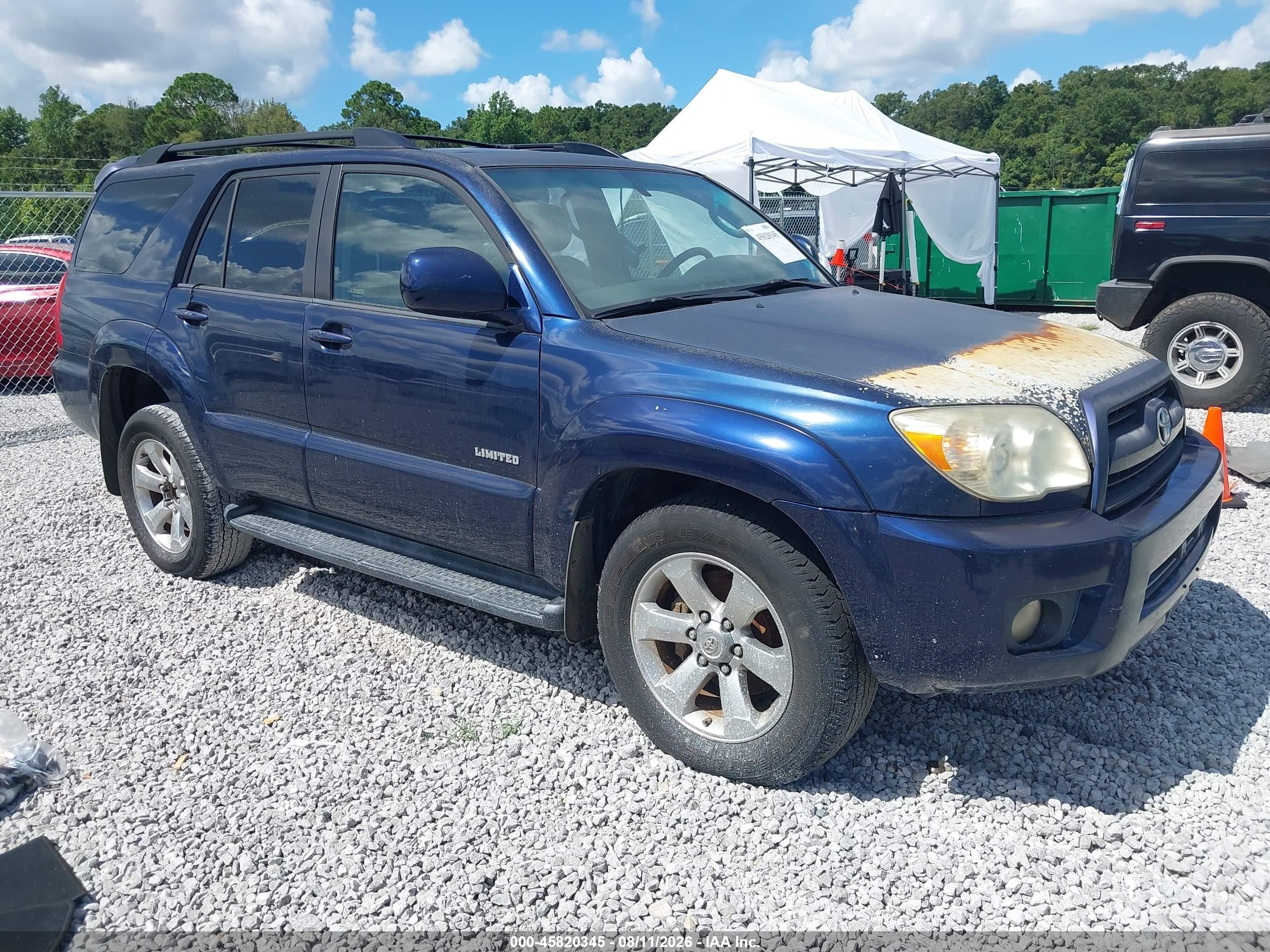 2007 Toyota 4Runner Limited, VIN JTEZU17R078075150 — Normal wear