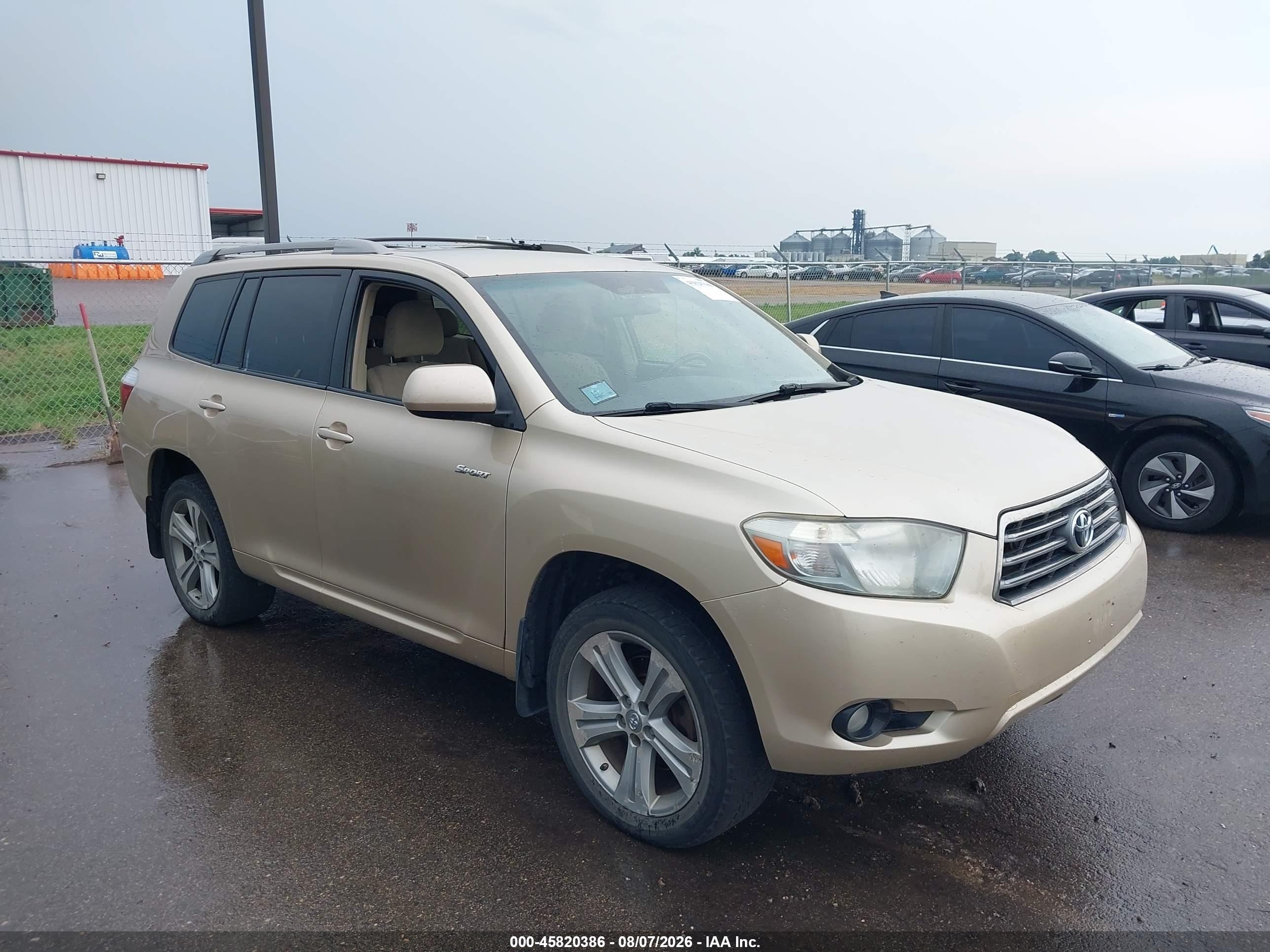 2008 Toyota Highlander Sport, VIN JTEES43A582094142 — Front end