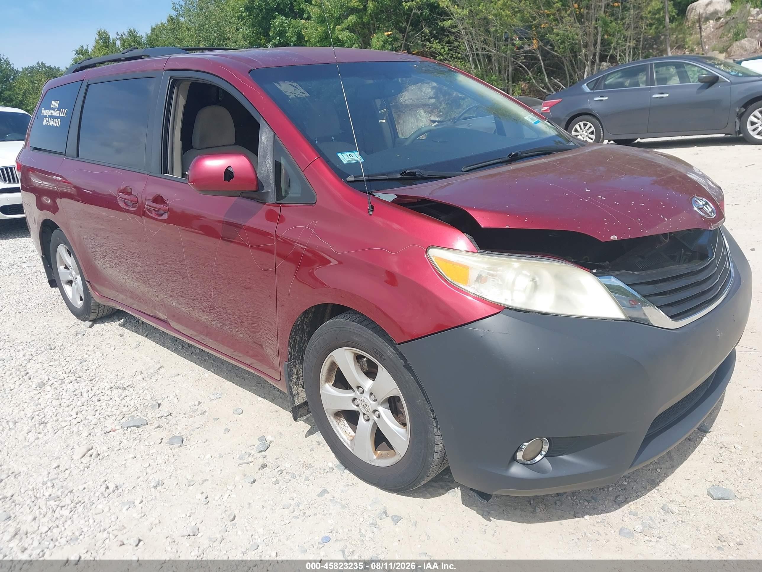 2012 Toyota Sienna LE, VIN 5TDKK3DC9CS198040 — Vandalism
