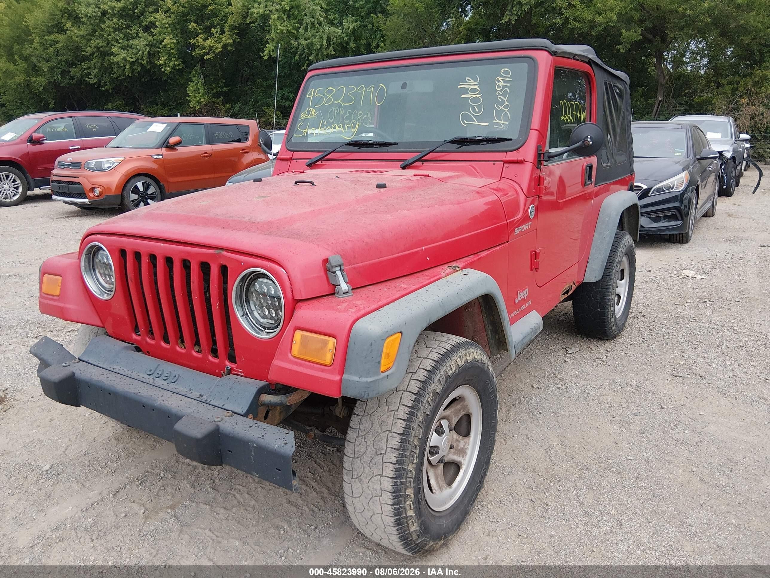 2006 Jeep Wrangler Sport Right Hand Drive, VIN 1J4F449S96P725679 — Обычный износ