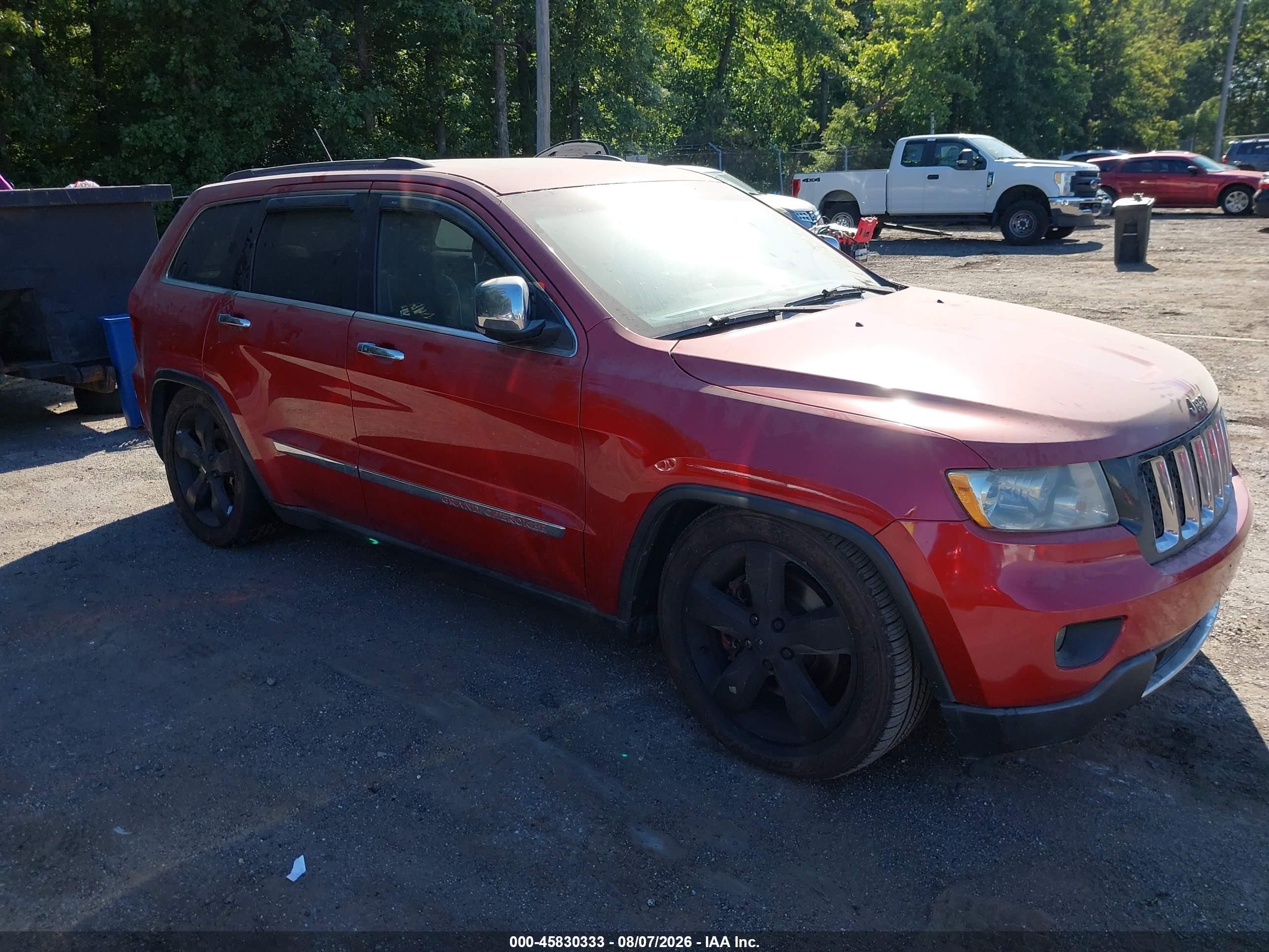2011 Jeep Grand Cherokee Overland Summit, VIN 1J4RR6GT3BC549946 — Фото с аукциона 1 of 5