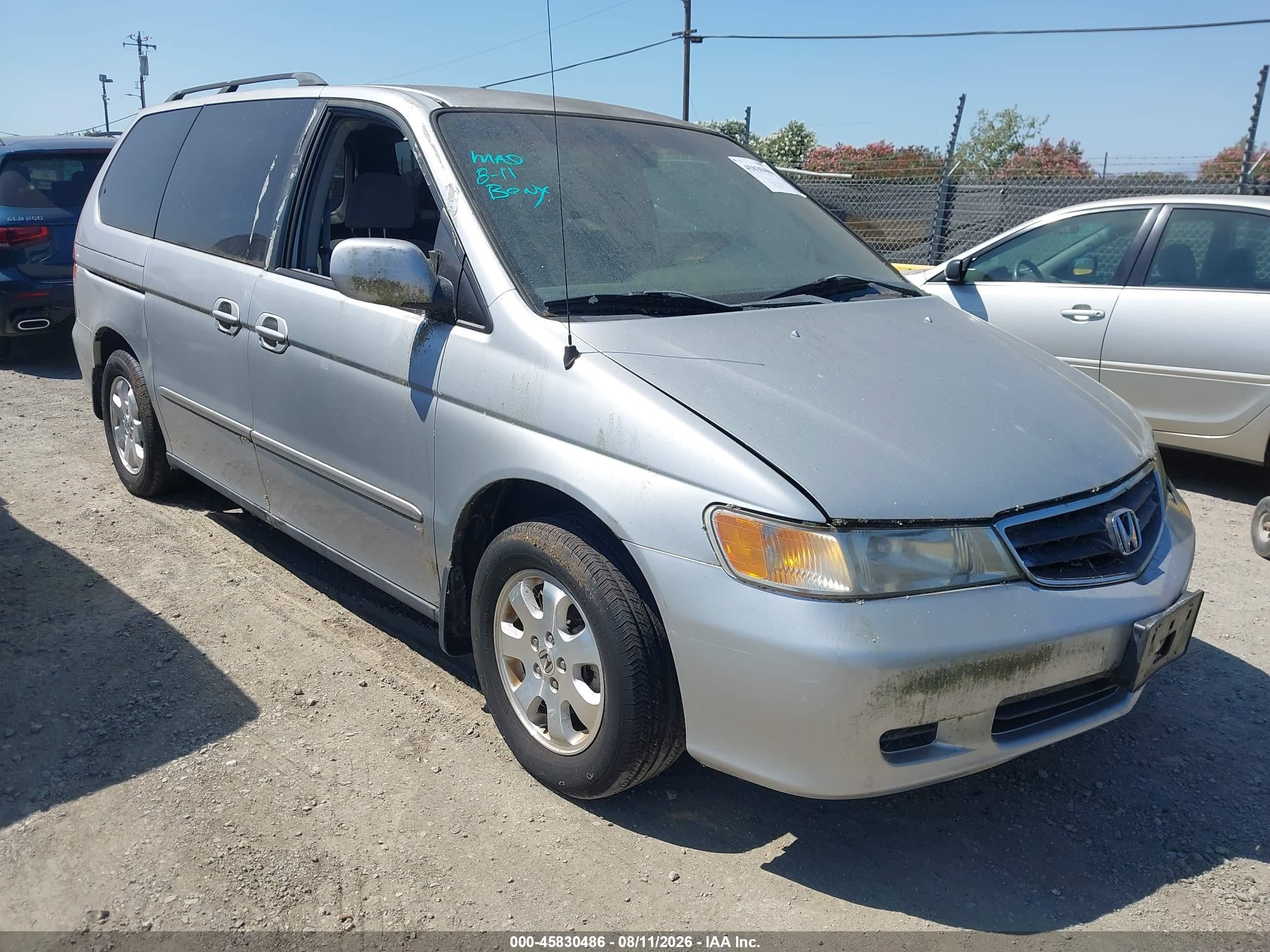 2002 Honda Odyssey EX, VIN 2HKRL18632H529770 — Обычный износ