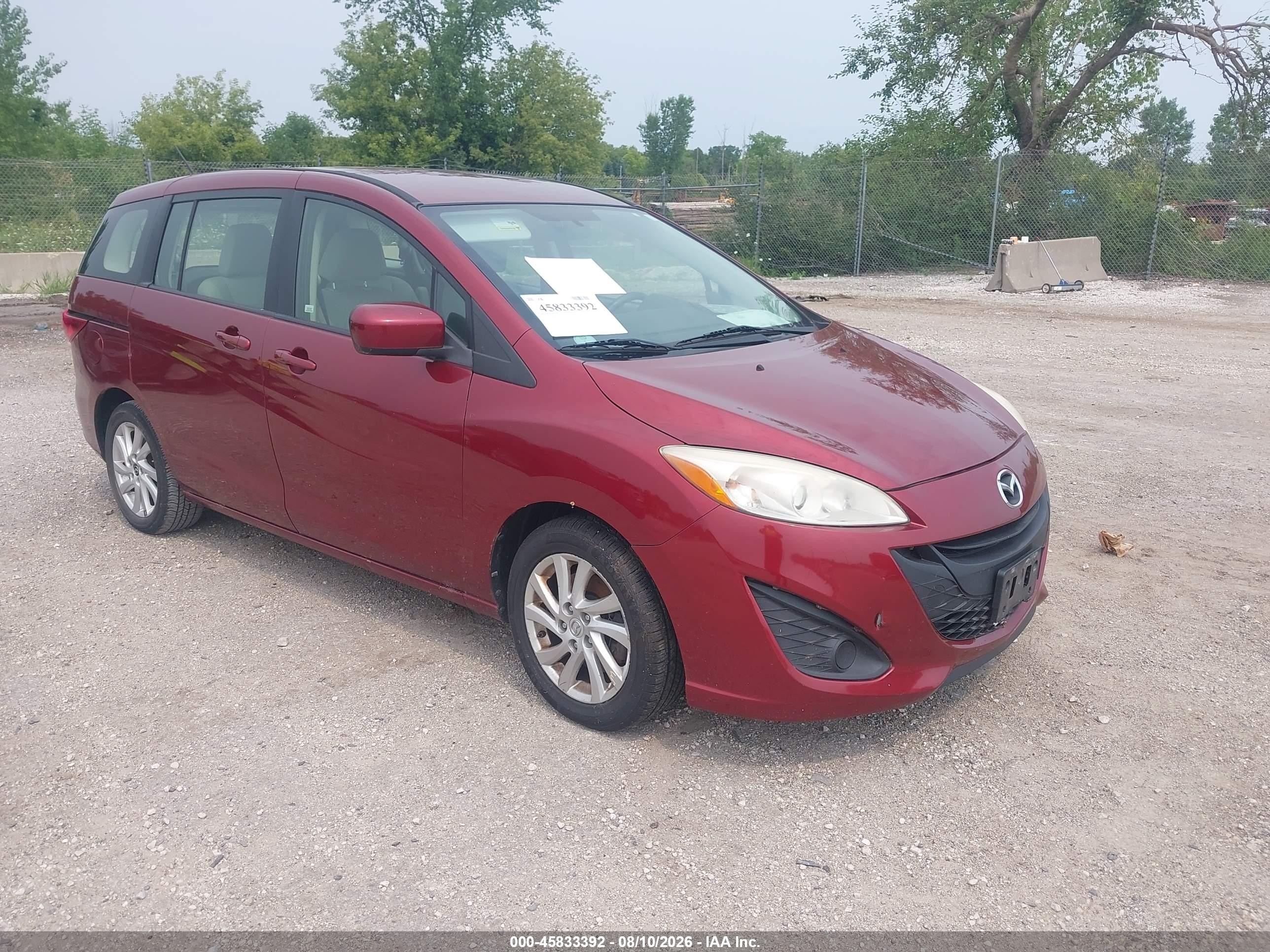 2012 Mazda 5 Sport, VIN JM1CW2BL7C0119280 — Обычный износ