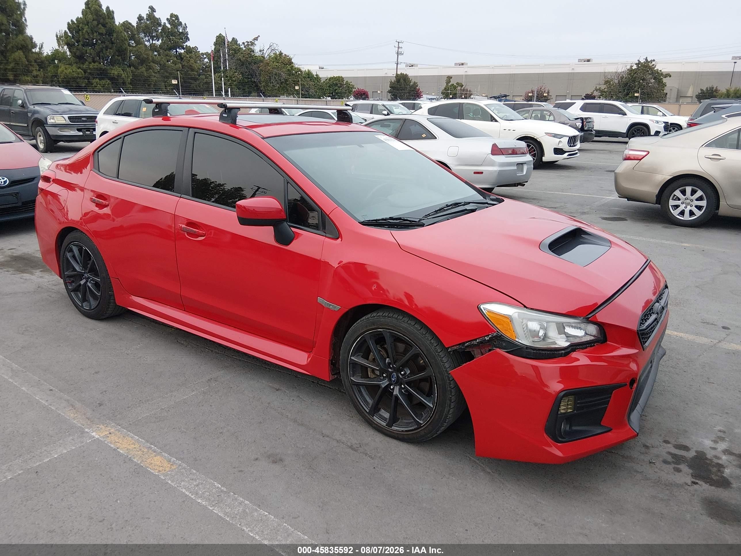 2018 Subaru WRX Premium, VIN JF1VA1C64J9818214 — Front end