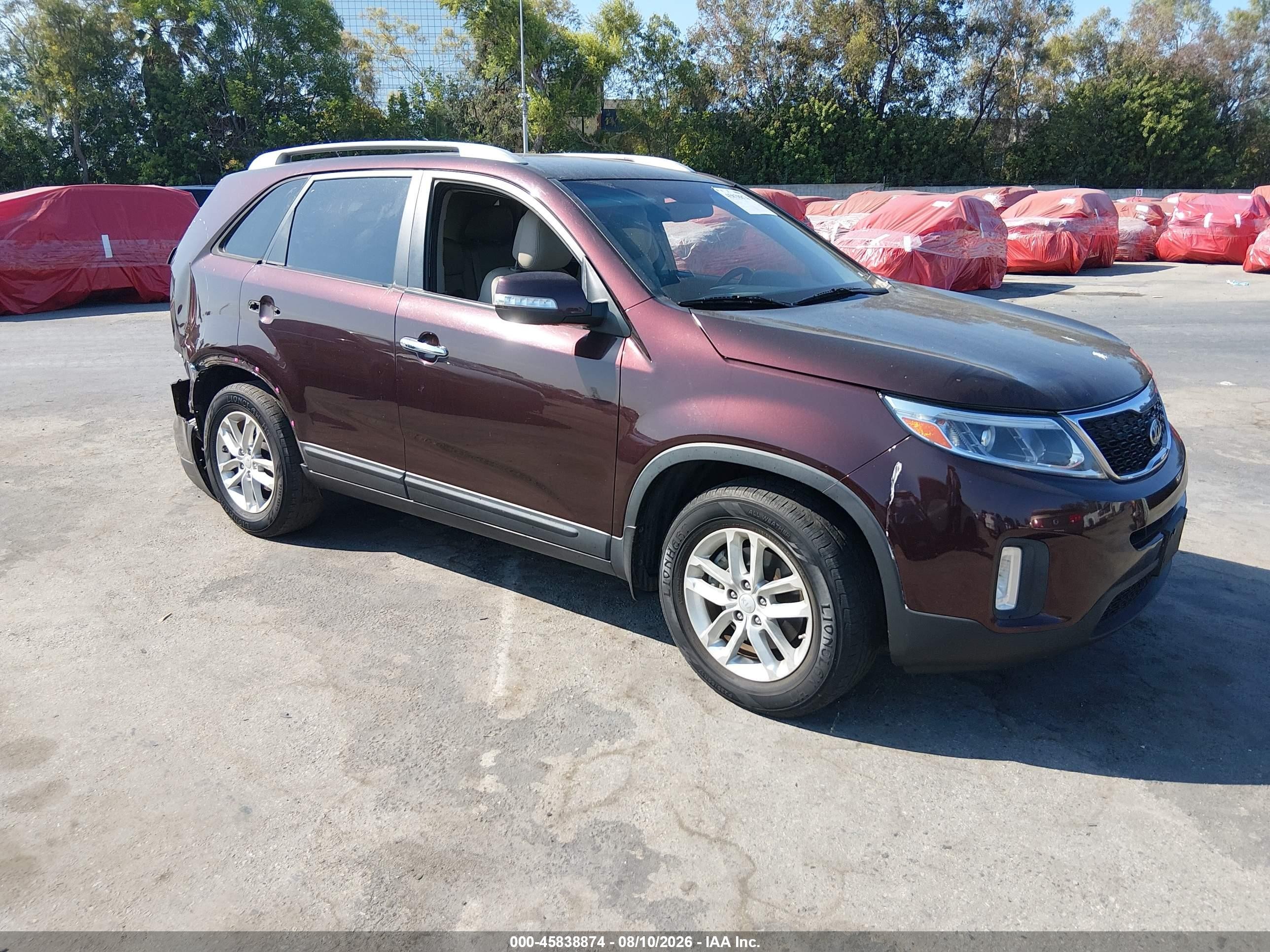 2015 Kia Sorento LX, VIN 5XYKT3A69FG660724 — Rear end