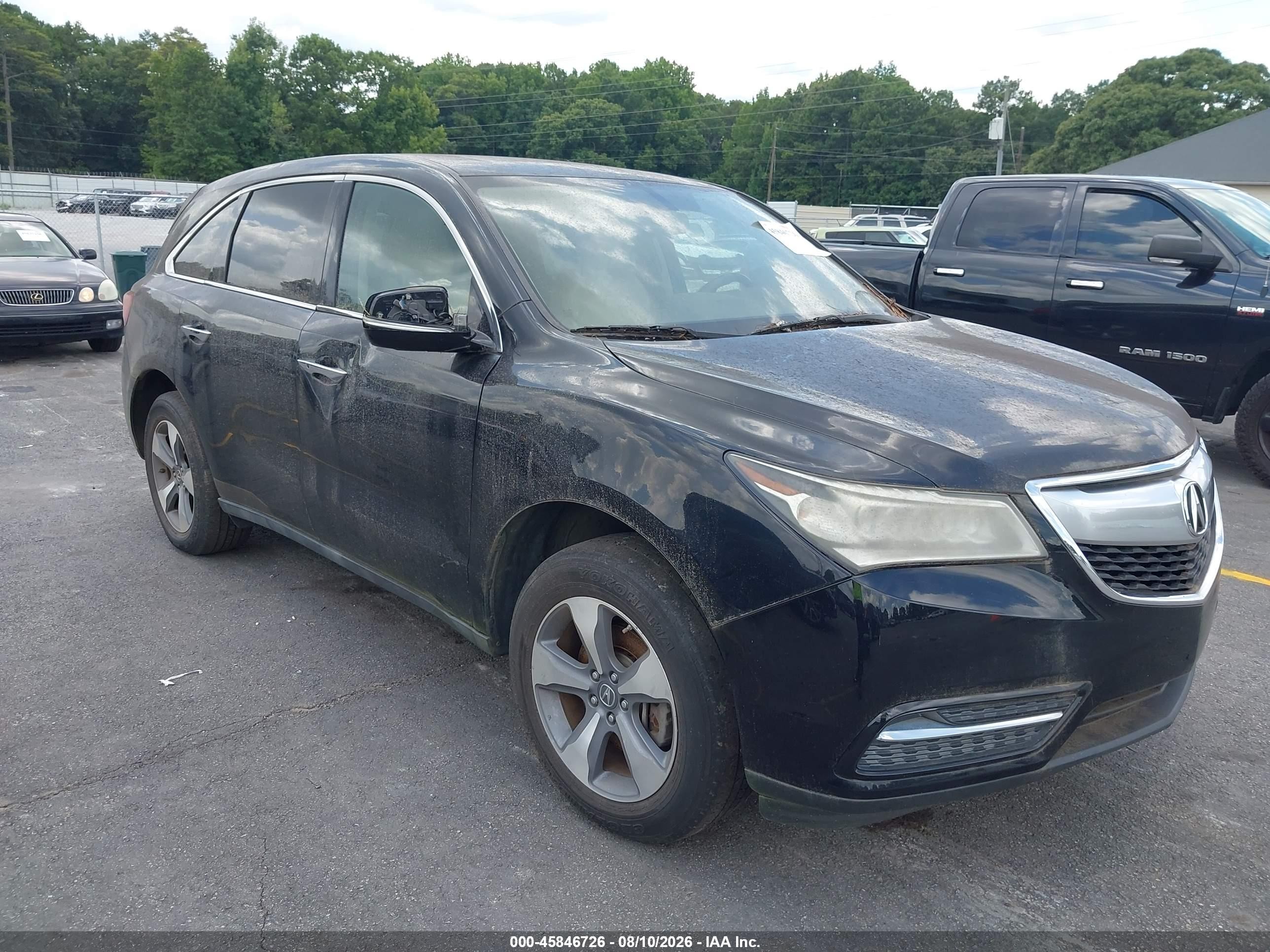 2014 Acura MDX, VIN 5FRYD3H26EB019920 — Обычный износ