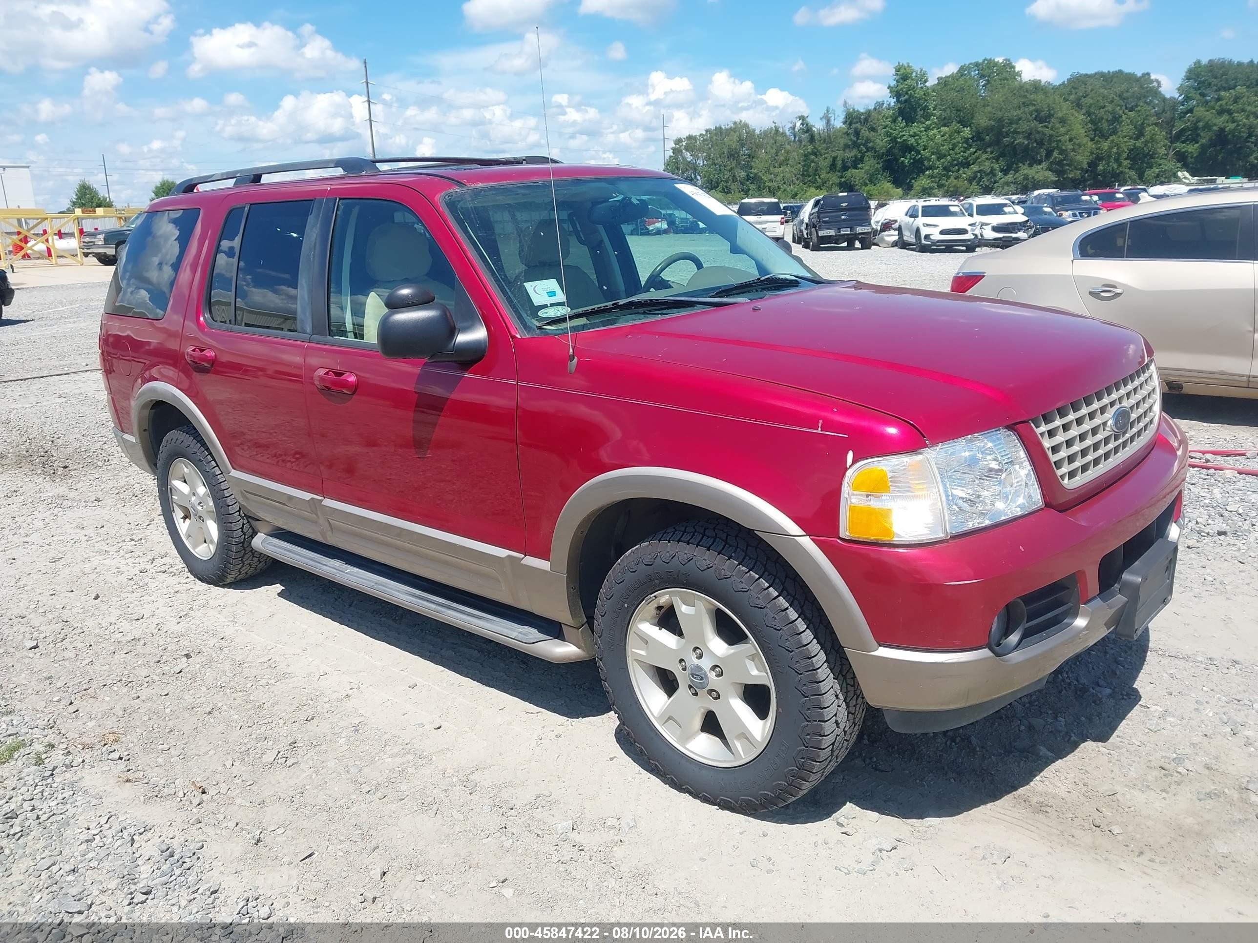 2003 Ford Explorer Eddie Bauer, VIN 1FMZU64K13UB60861 — Normal wear