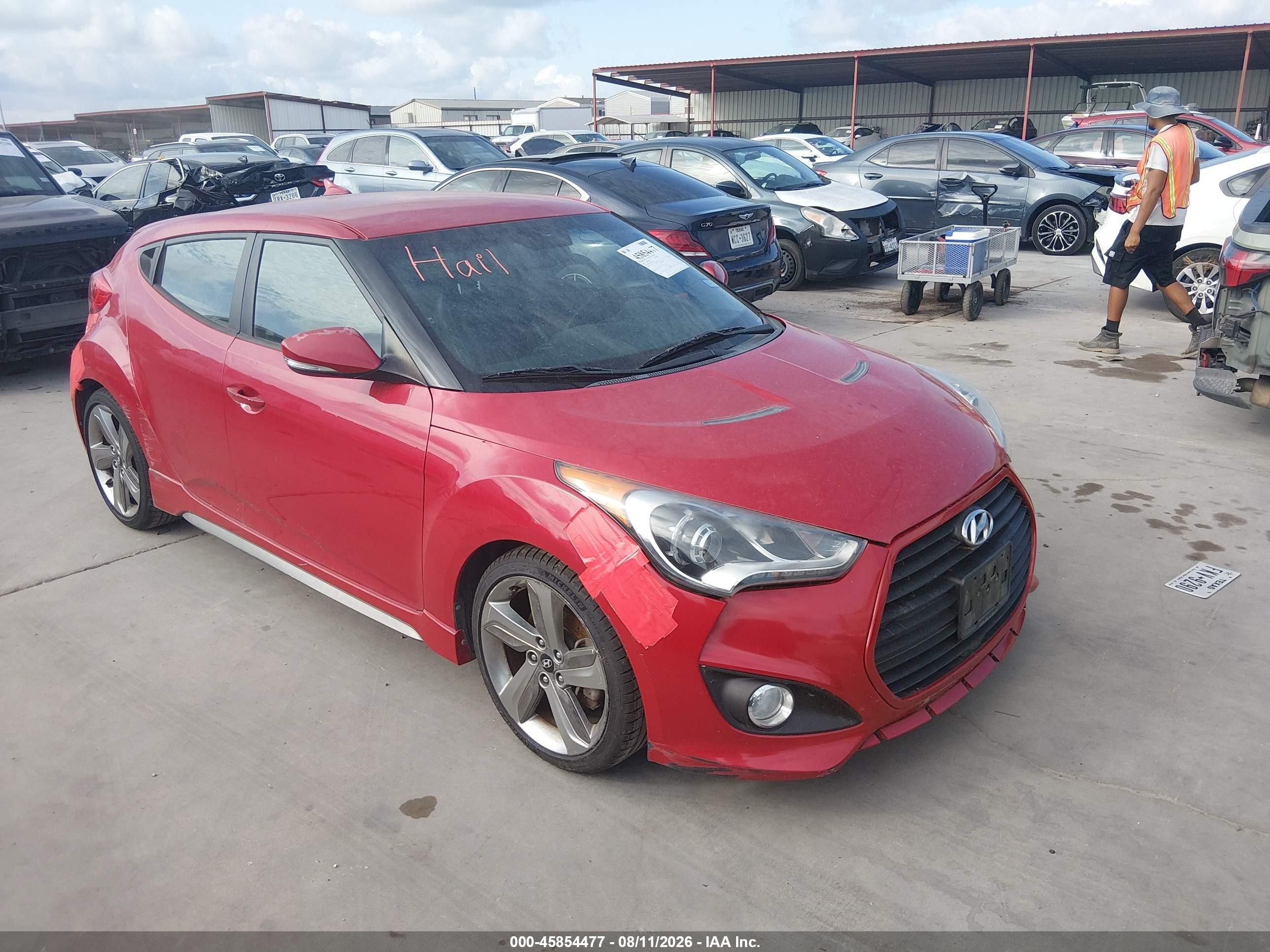 2013 Hyundai Veloster Turbo, VIN KMHTC6AE9DU144528 — Normal wear
