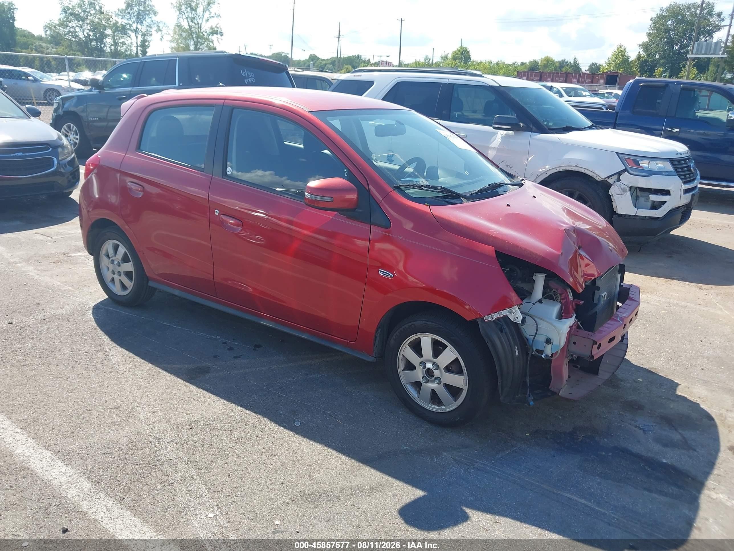 2015 Mitsubishi Mirage ES, VIN ML32A4HJ2FH050194 — Обычный износ