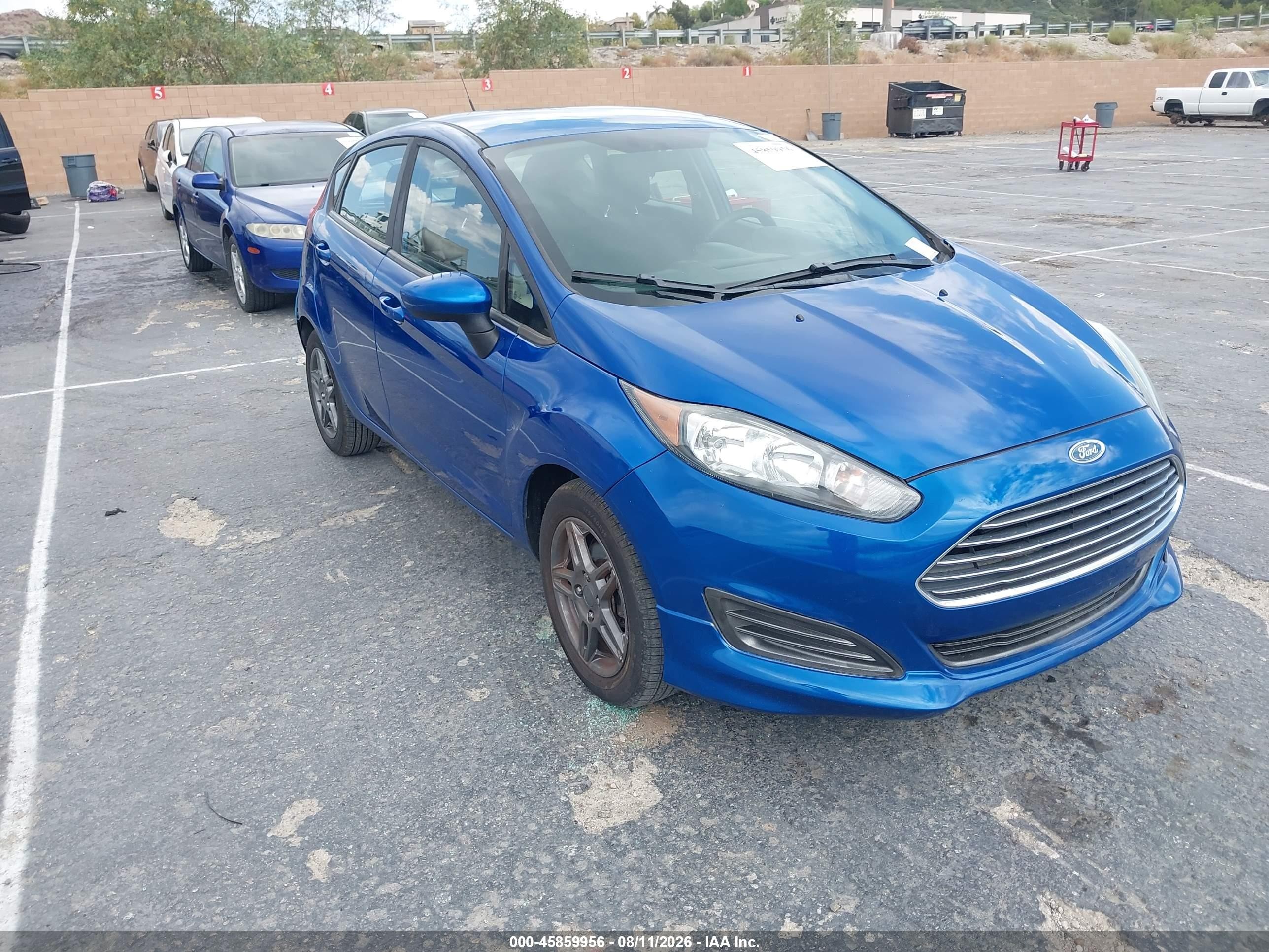 2019 Ford Fiesta SE, VIN 3FADP4EJ2KM113122 — Rear end