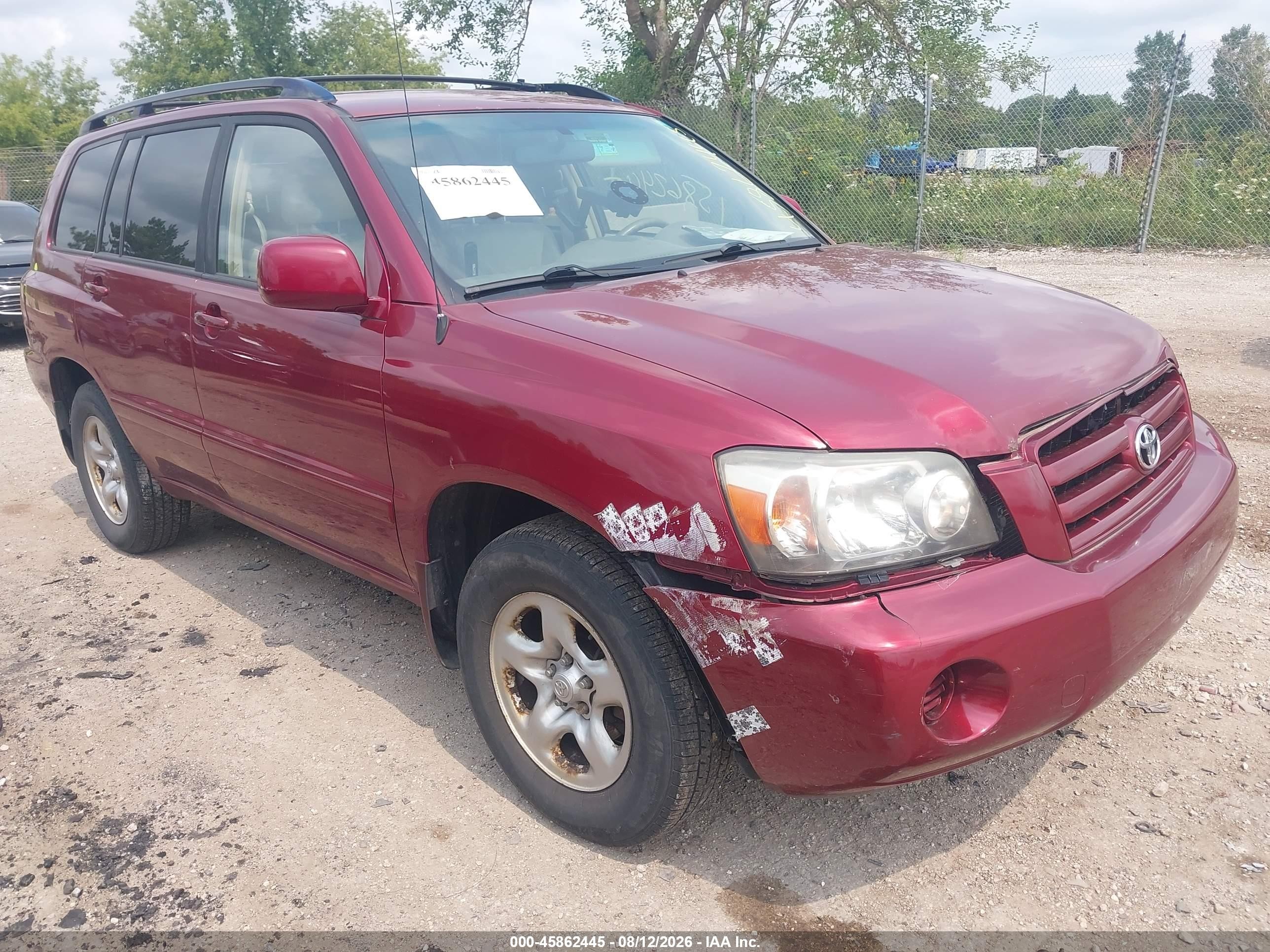 2005 Toyota Highlander, VIN JTEGD21A450108646 — Обычный износ