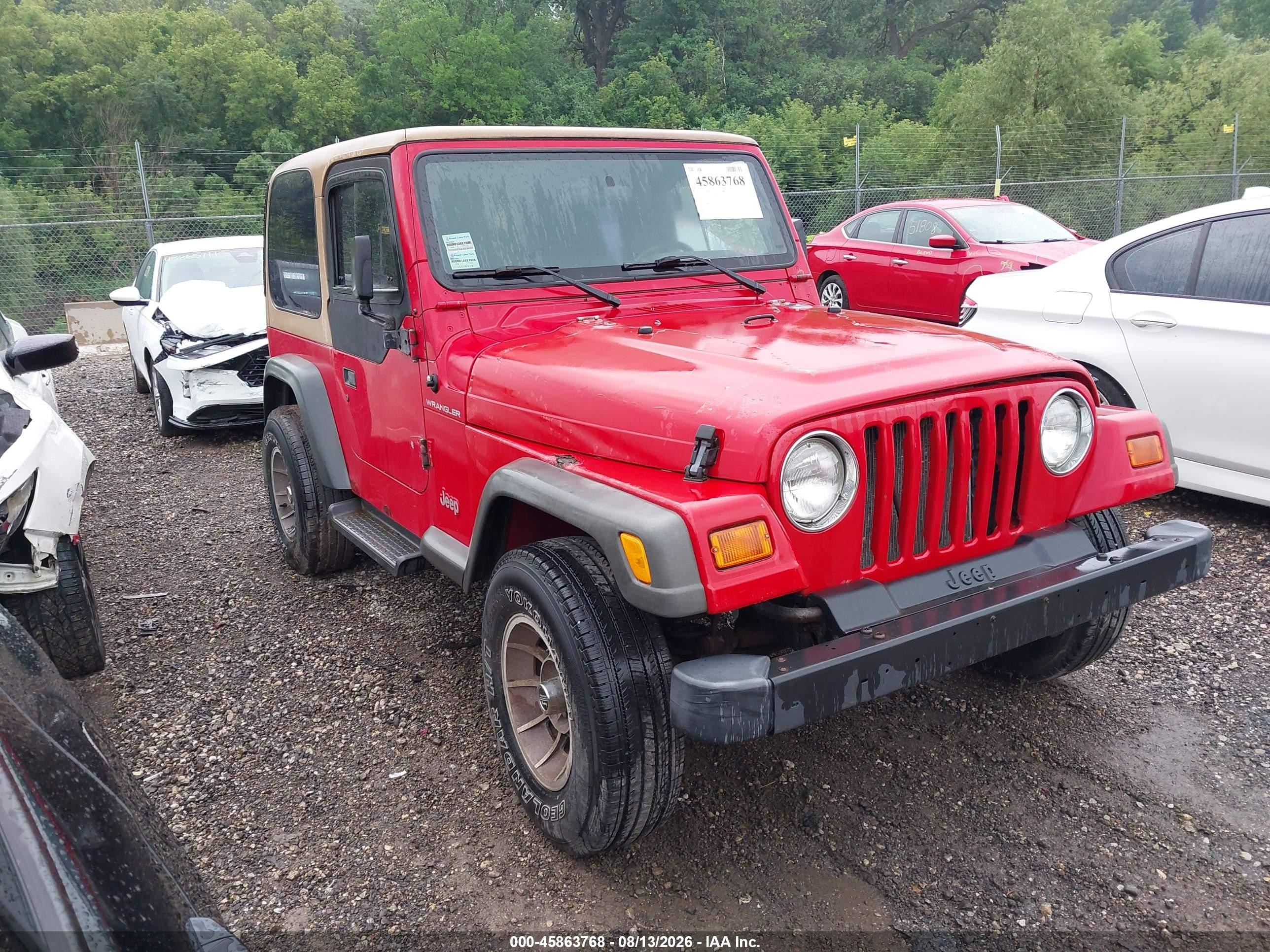 2001 Jeep Wrangler SE, VIN 1J4FA29P81P332774 — Обычный износ