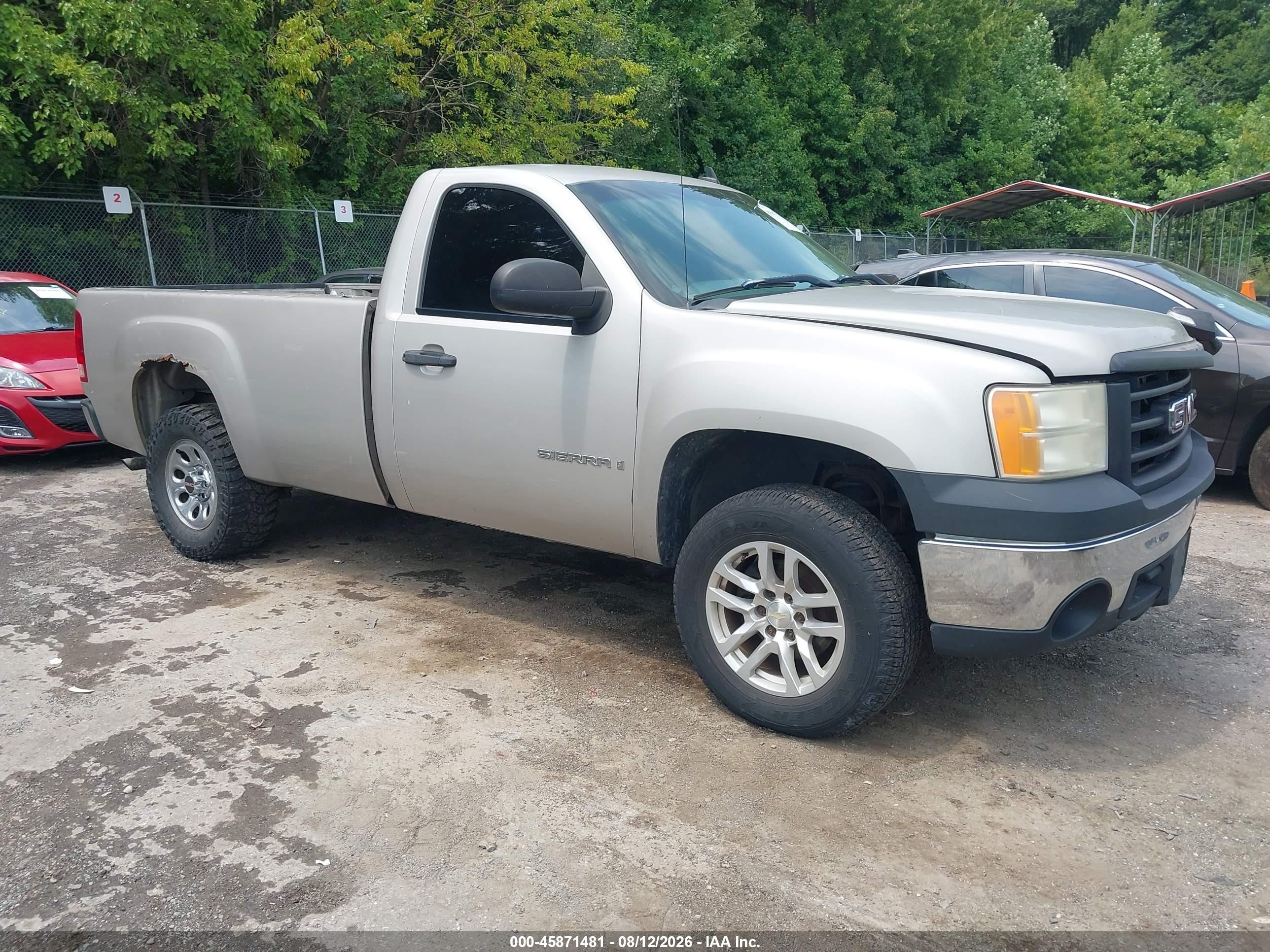 2008 GMC Sierra 1500 Work Truck, VIN 1GTEC14X78Z214534 — Обычный износ
