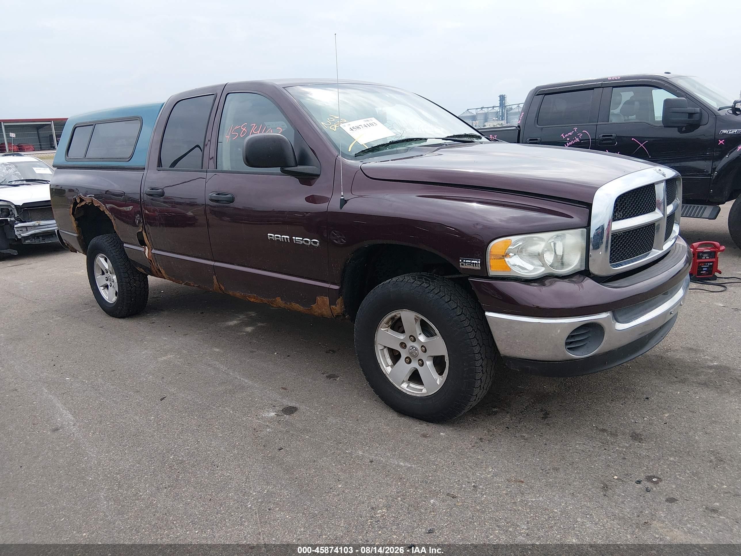 2005 Dodge 1500 SLT, VIN 1D7HU18D95S321671 — Обычный износ